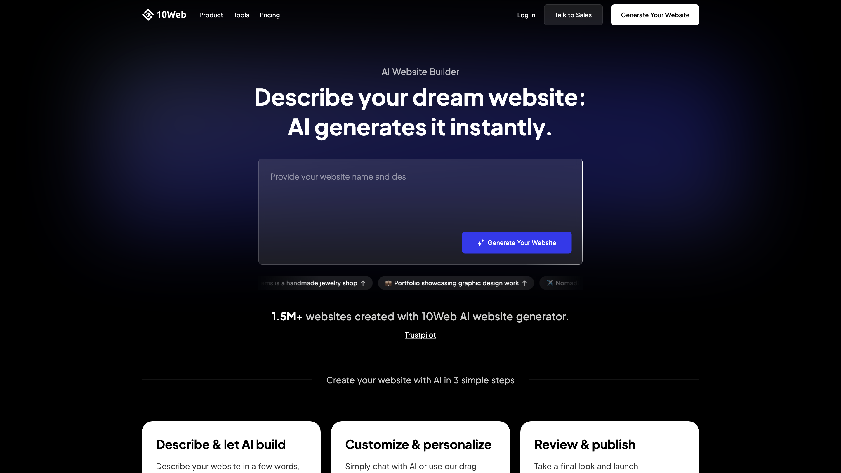 10Web AI Website Builder