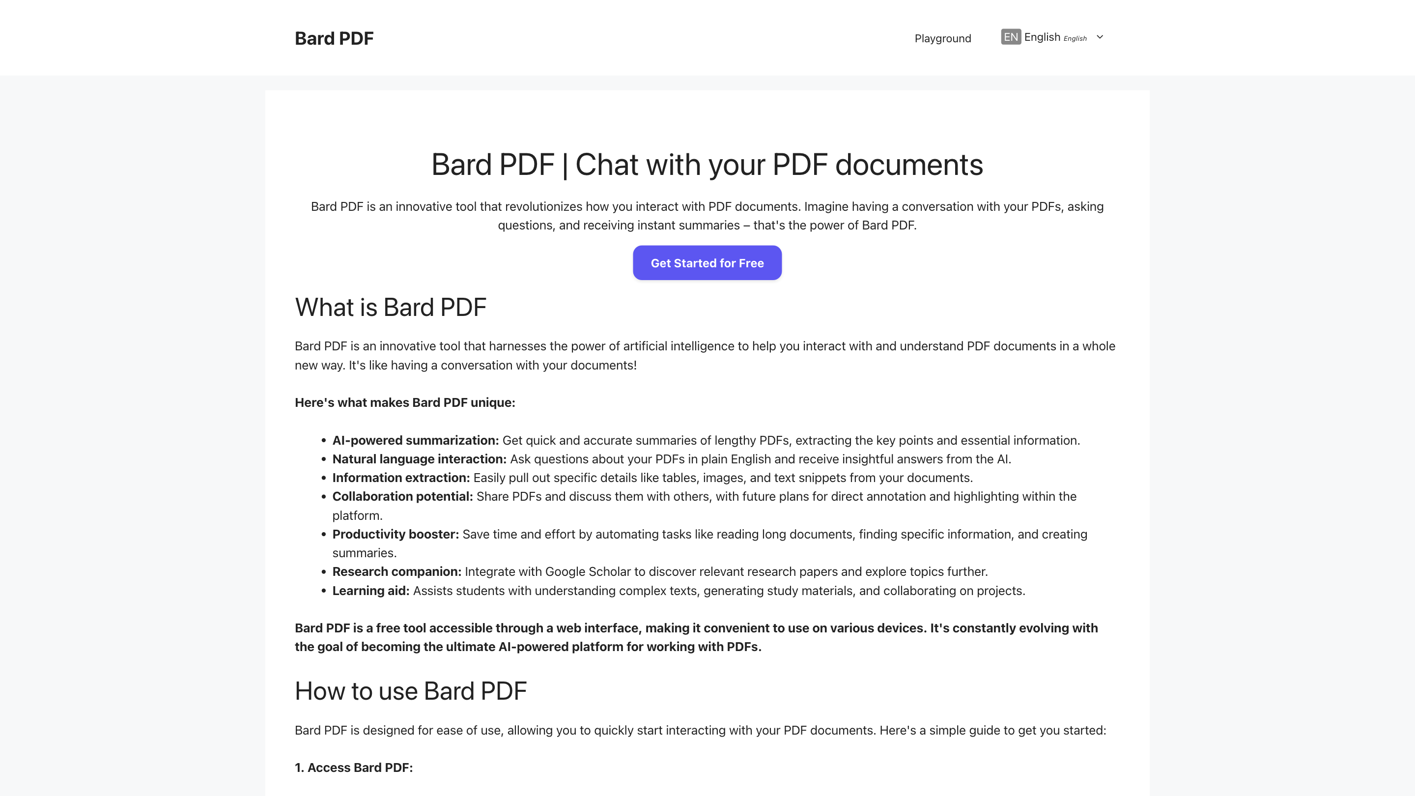 AI Bard PDF
