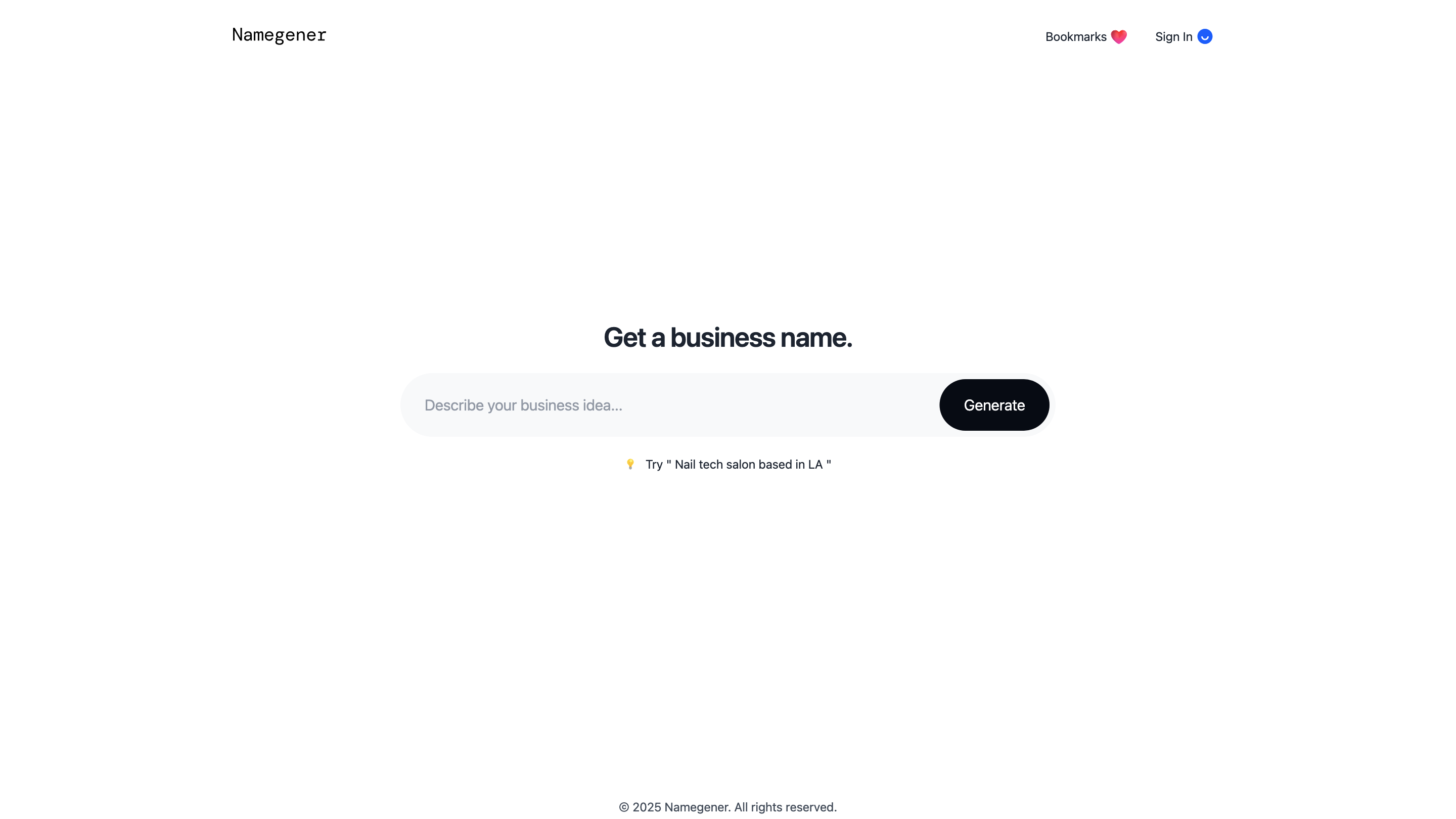 AI Business Name Generator