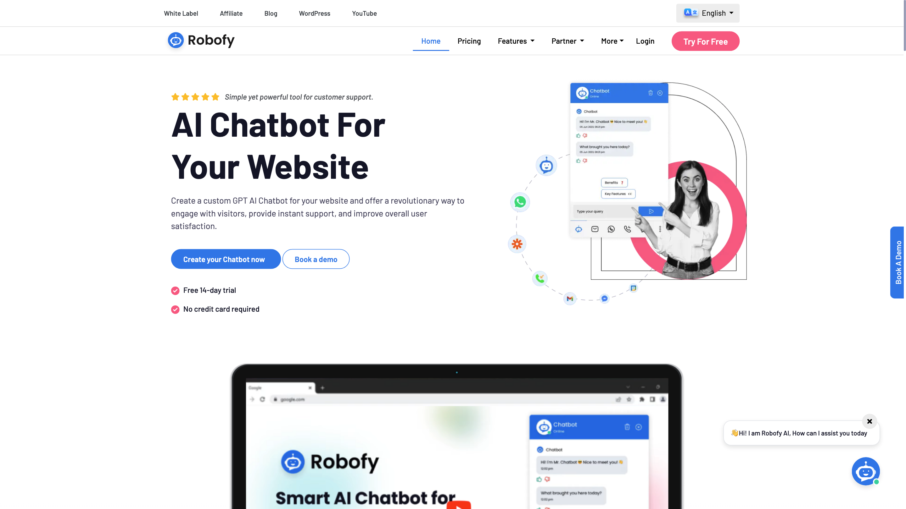 AI Chatbot Builder for Your Website - Robofy