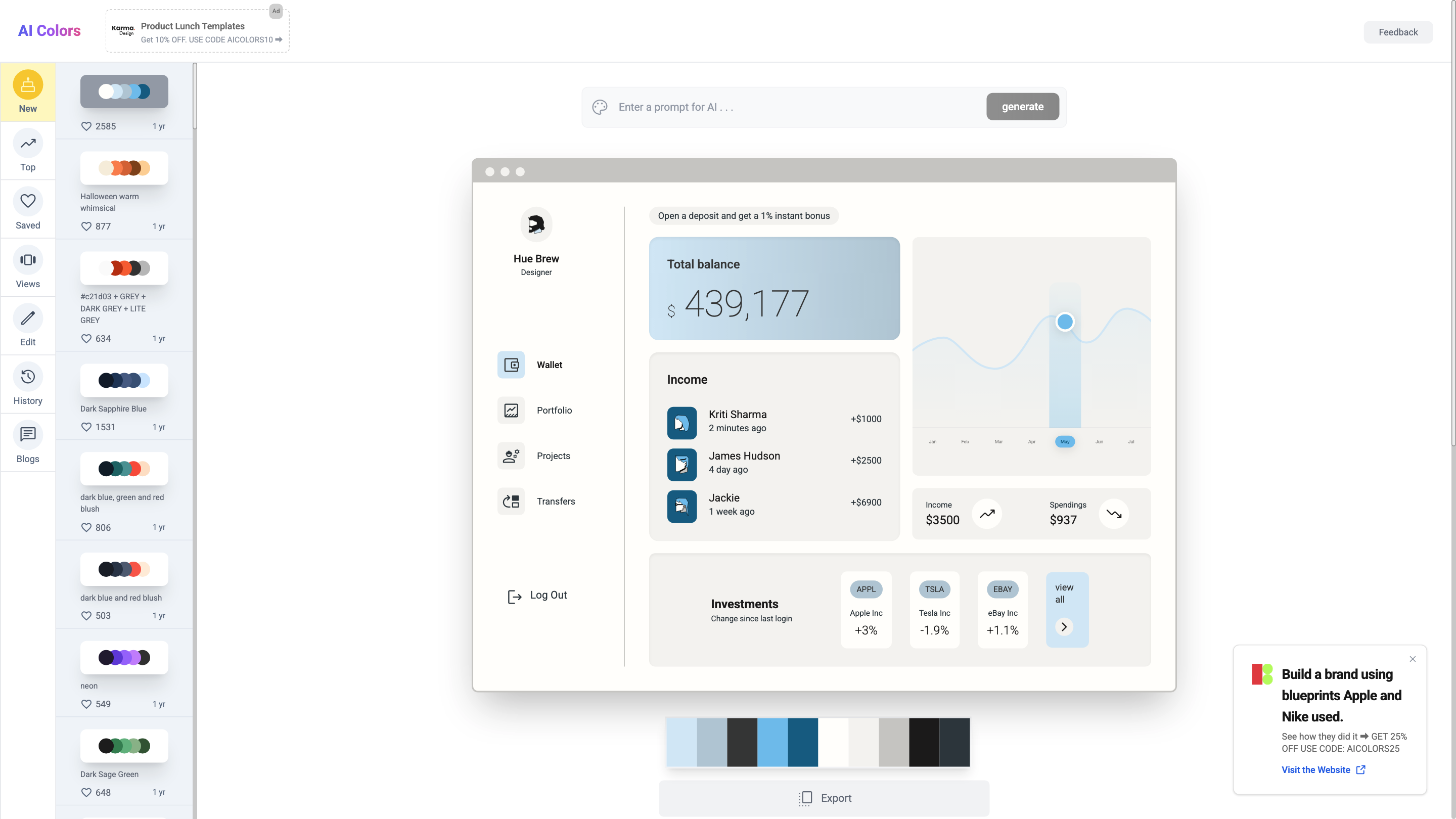 AI Color Palette Generator