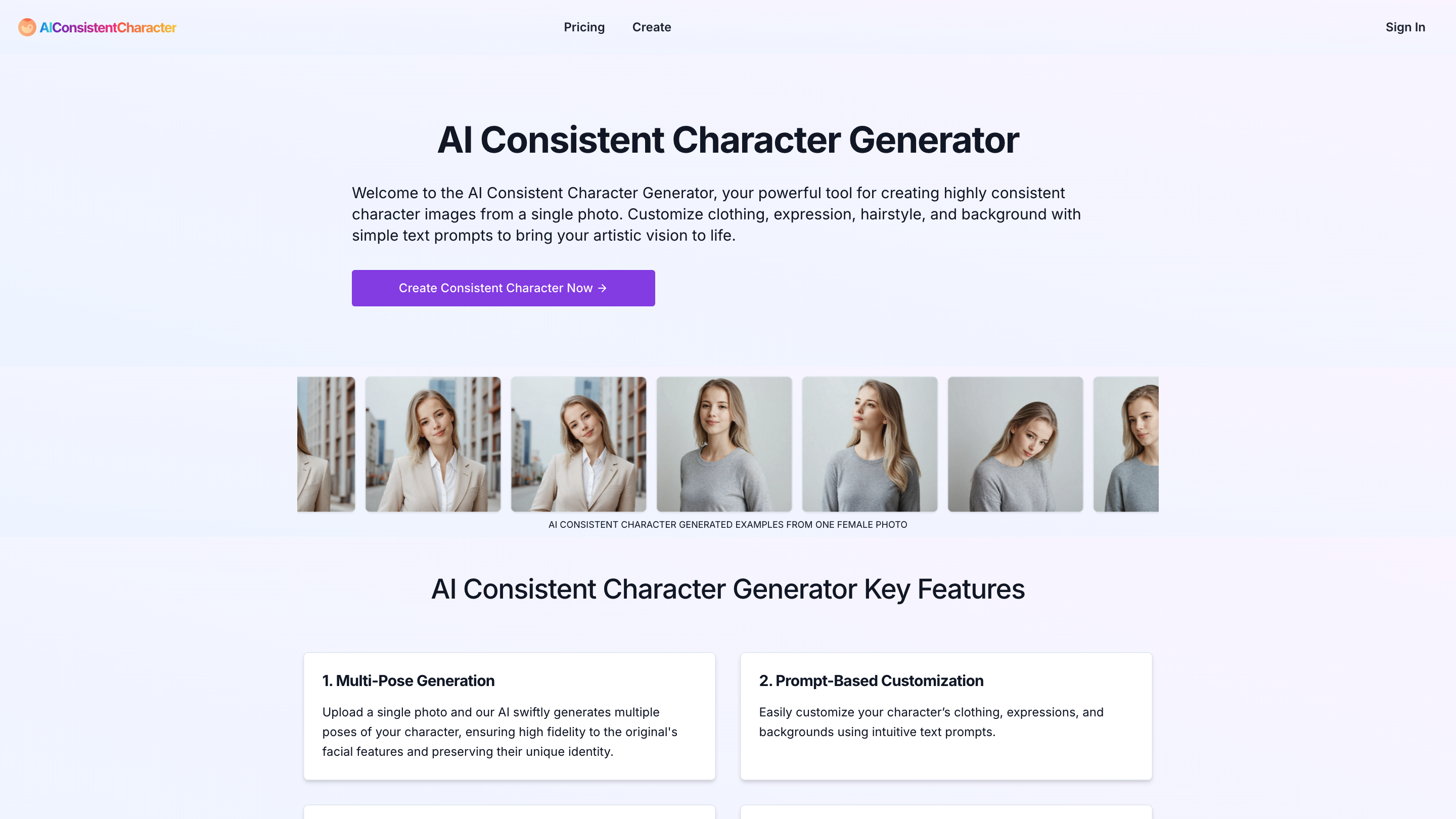 AI Consistent Character Generator