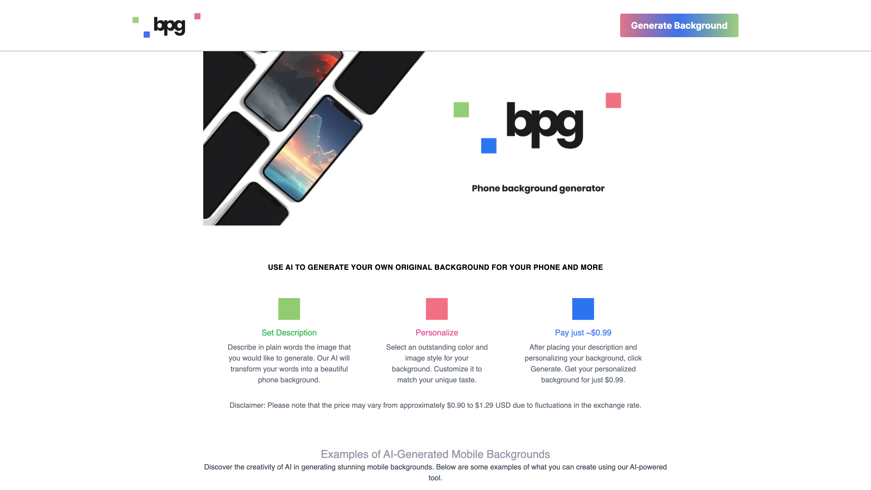 AI Phone Background Generator