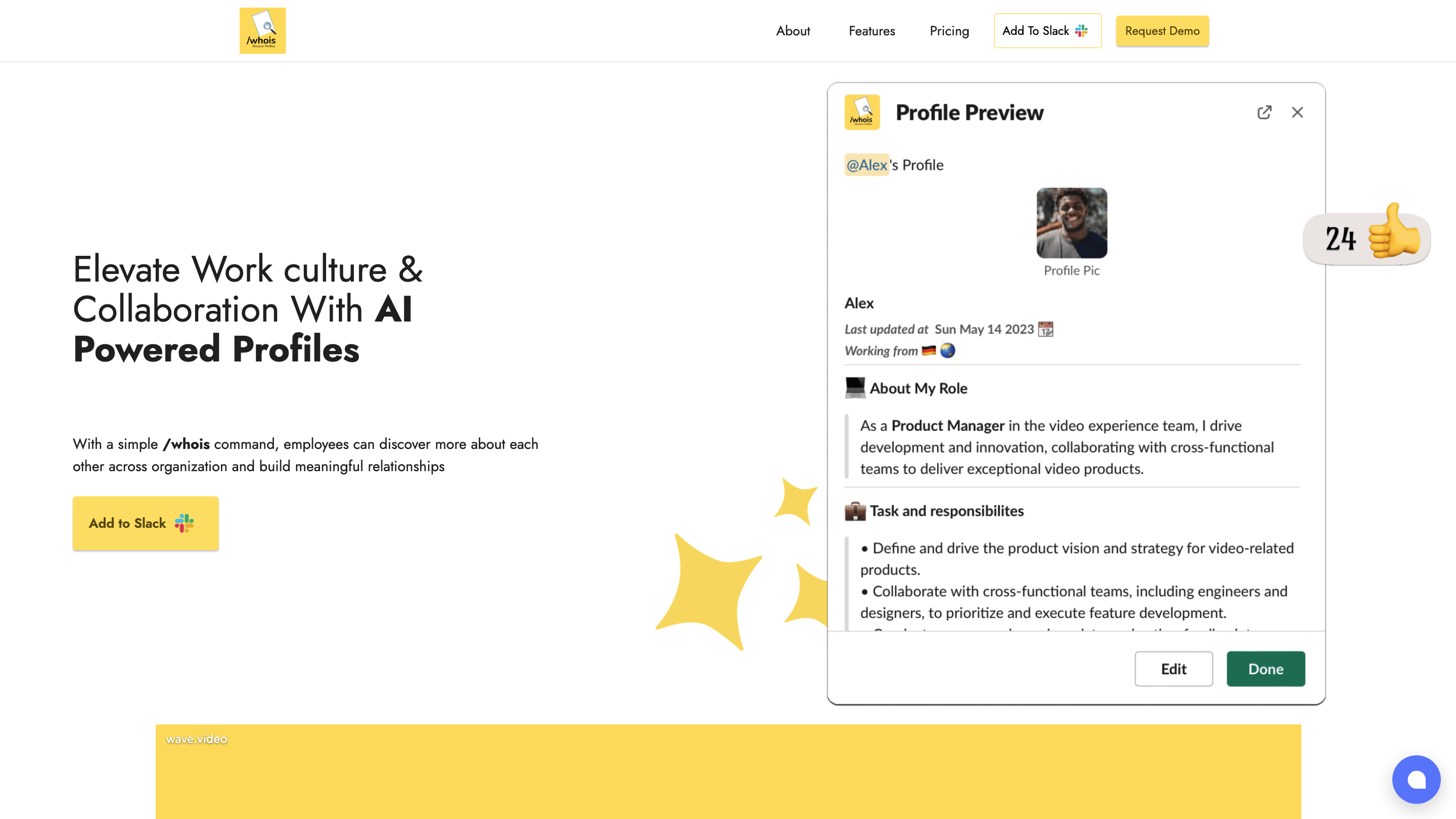 AI-powered Profile For Slack