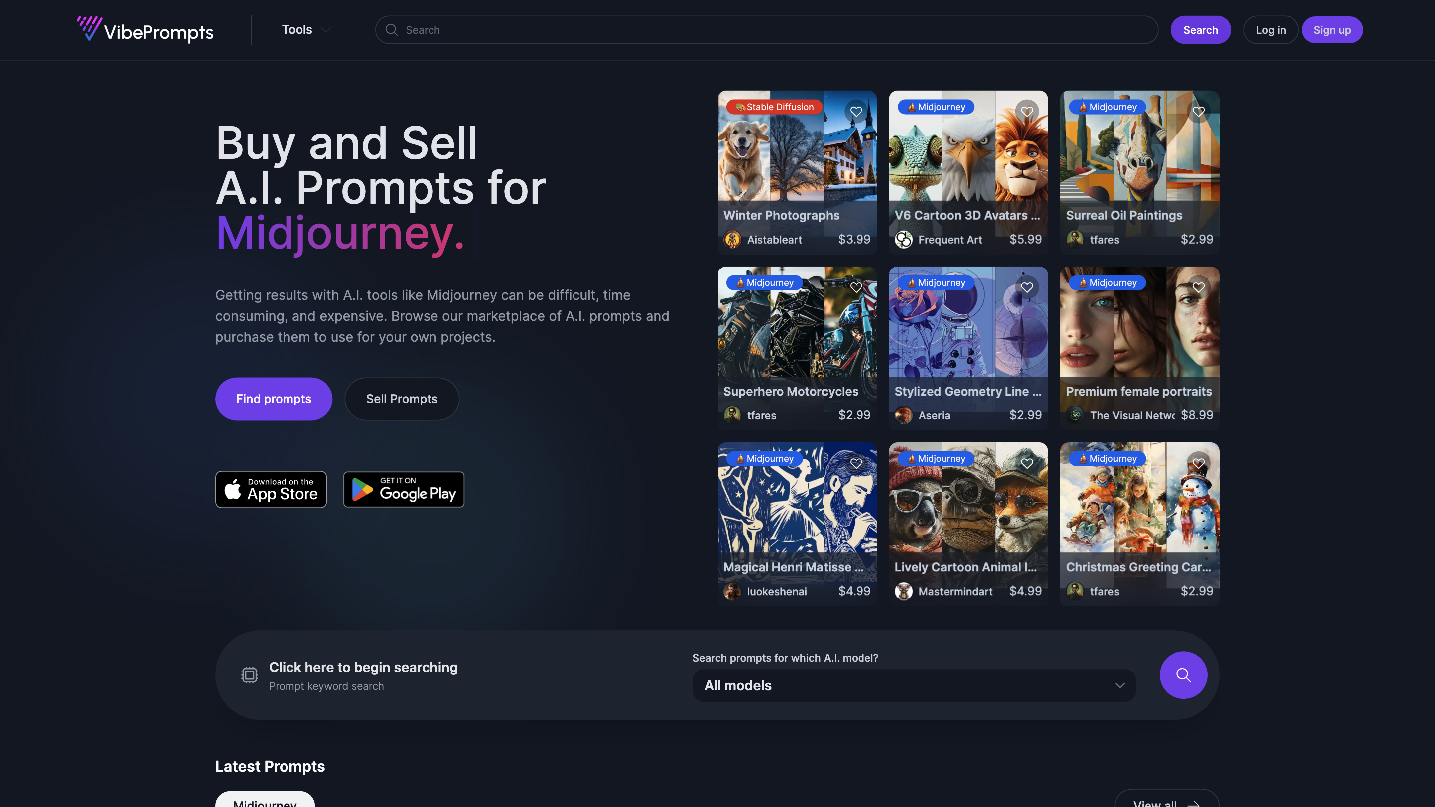 A.I. Prompt Marketplace