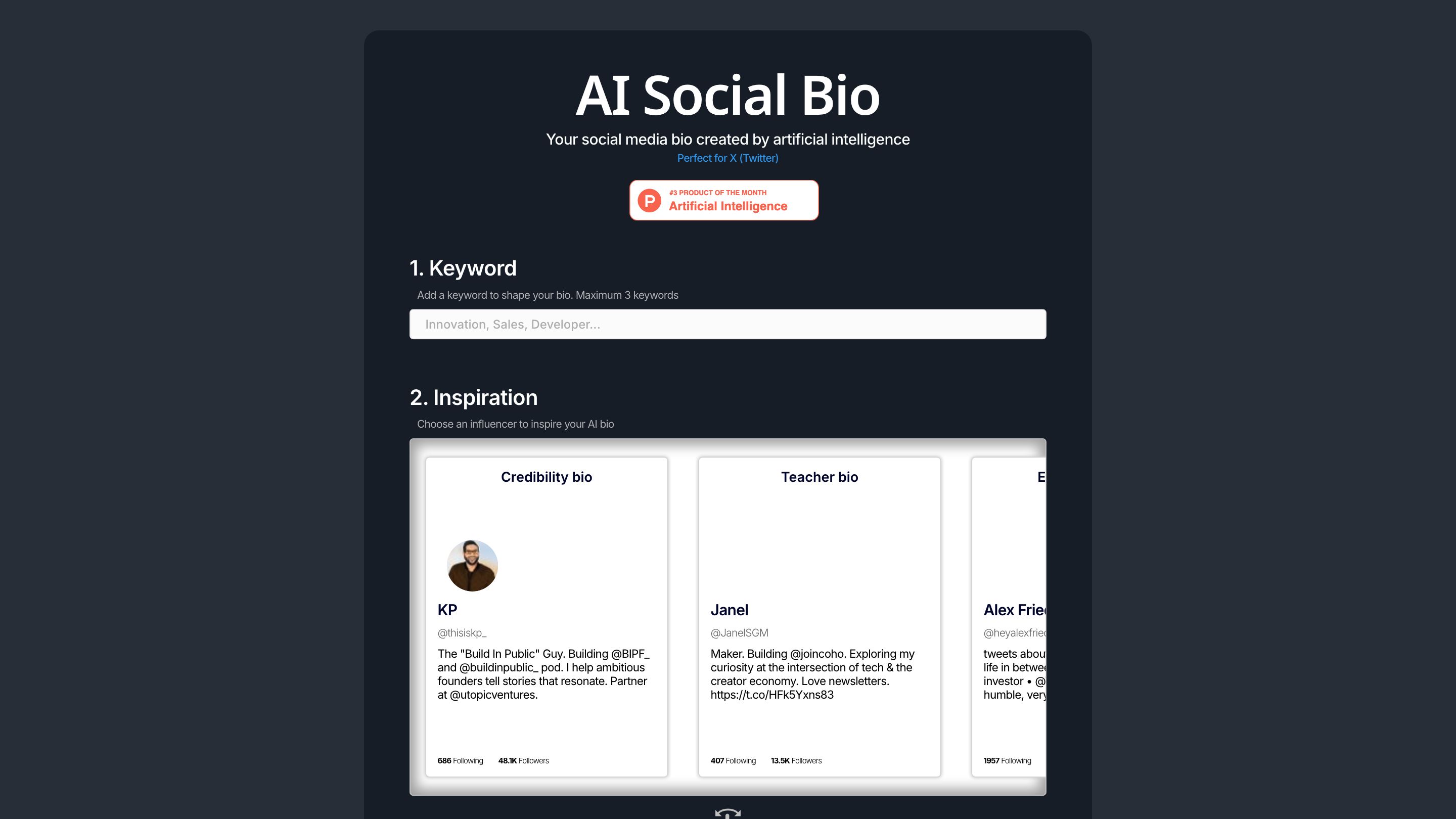 AI Social Bio