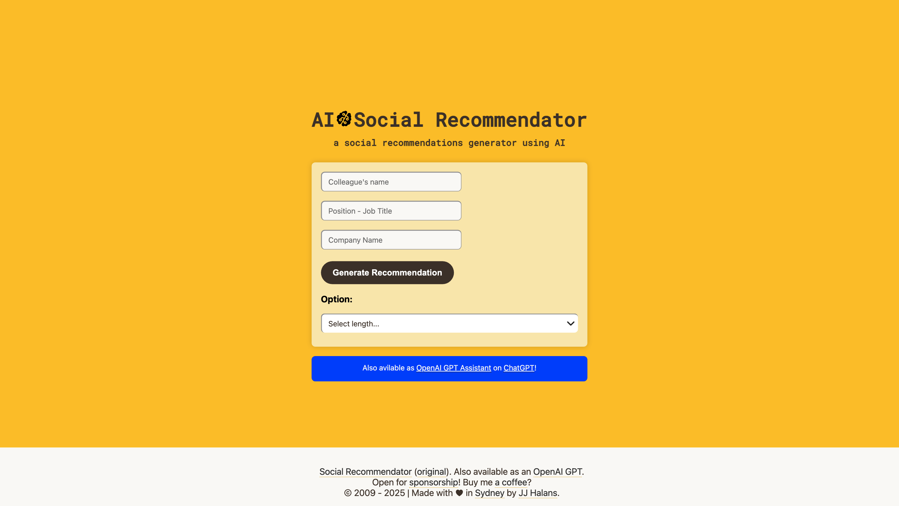 AI Social Recommendator