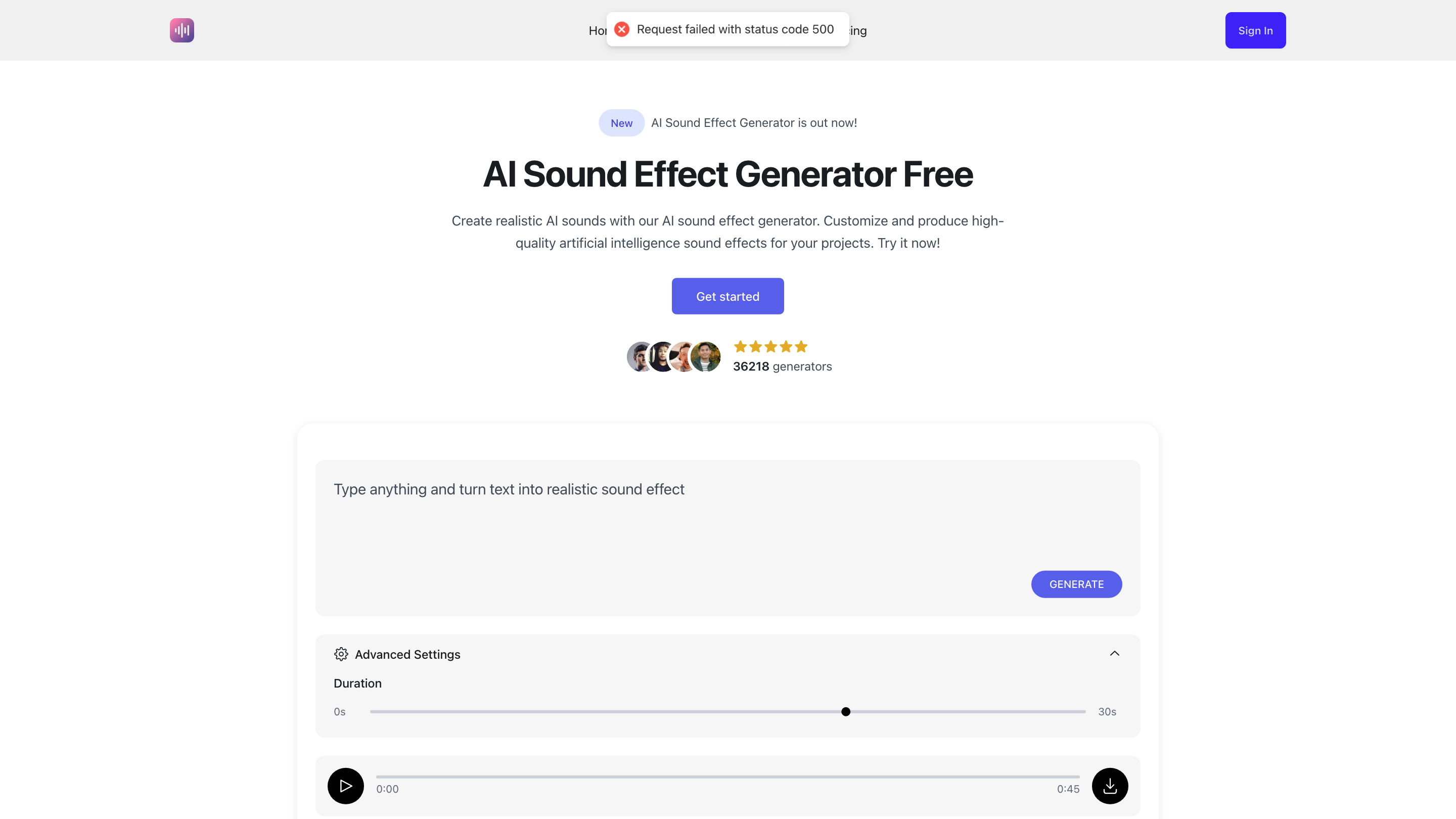 AI Sound Effect Generator