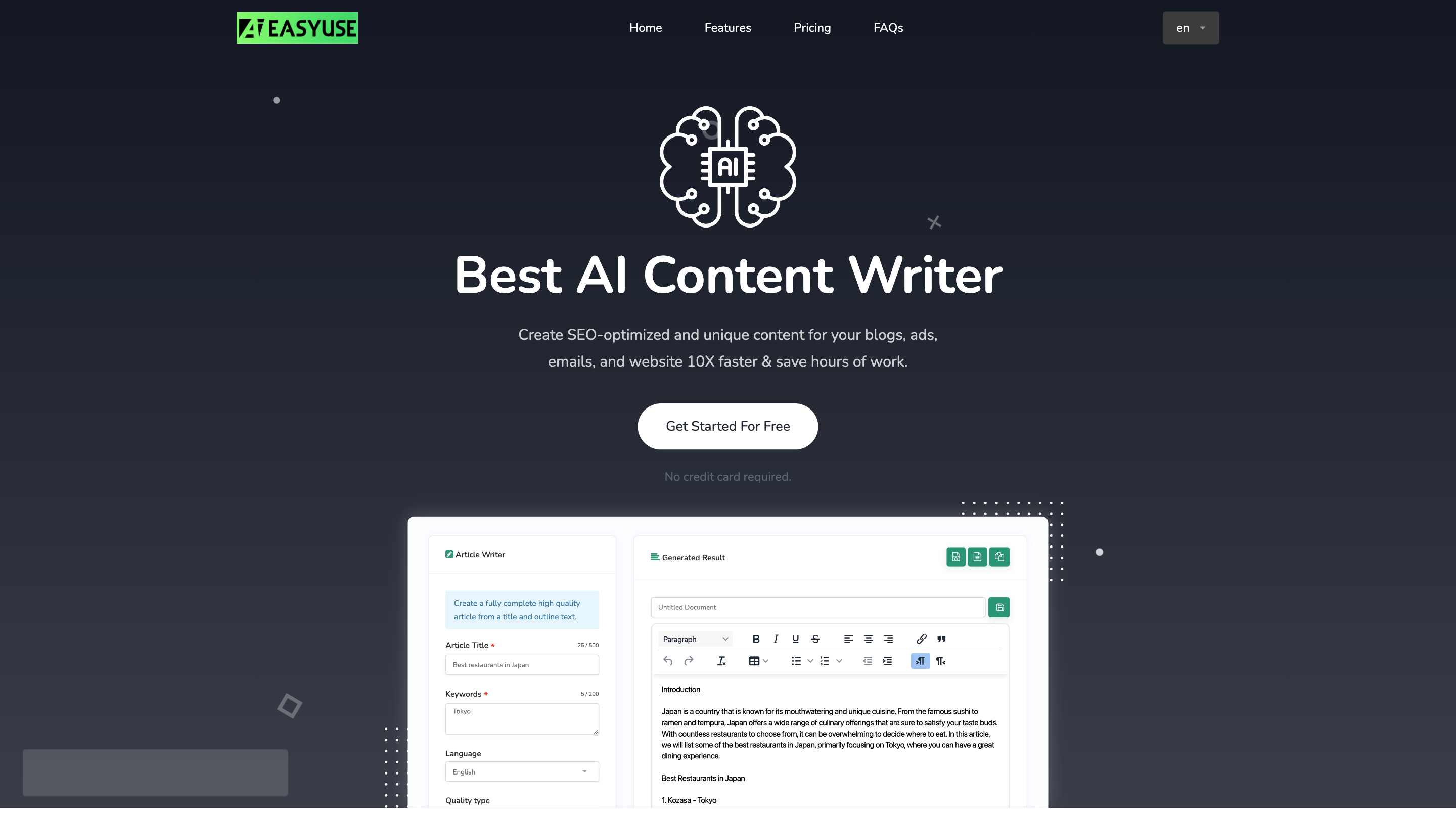 AIEasyUse - OpenAI Content & Image Generator
