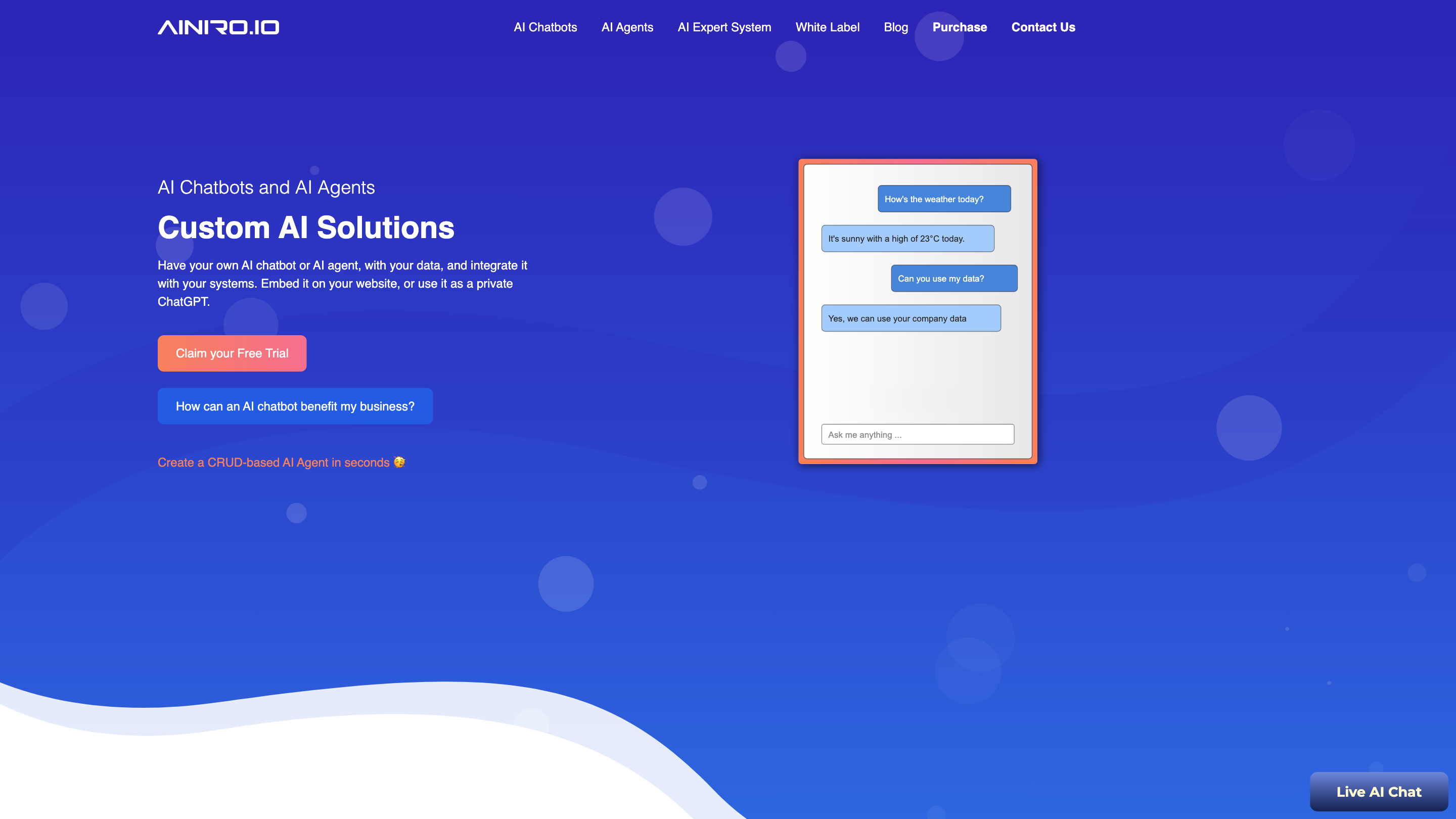 AINIRO ChatGPT Chatbot