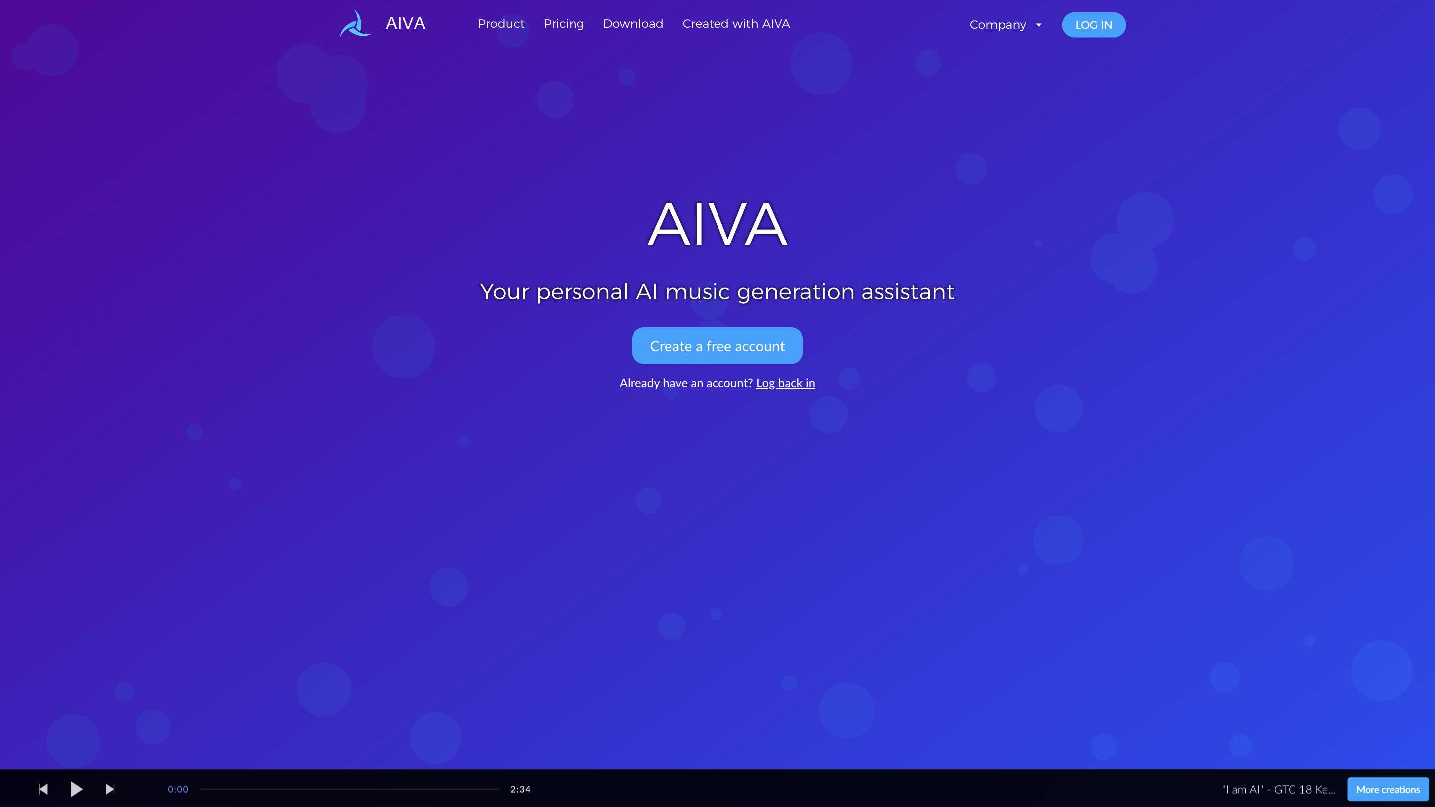 AIVA - The AI composing emotional soundtrack music
