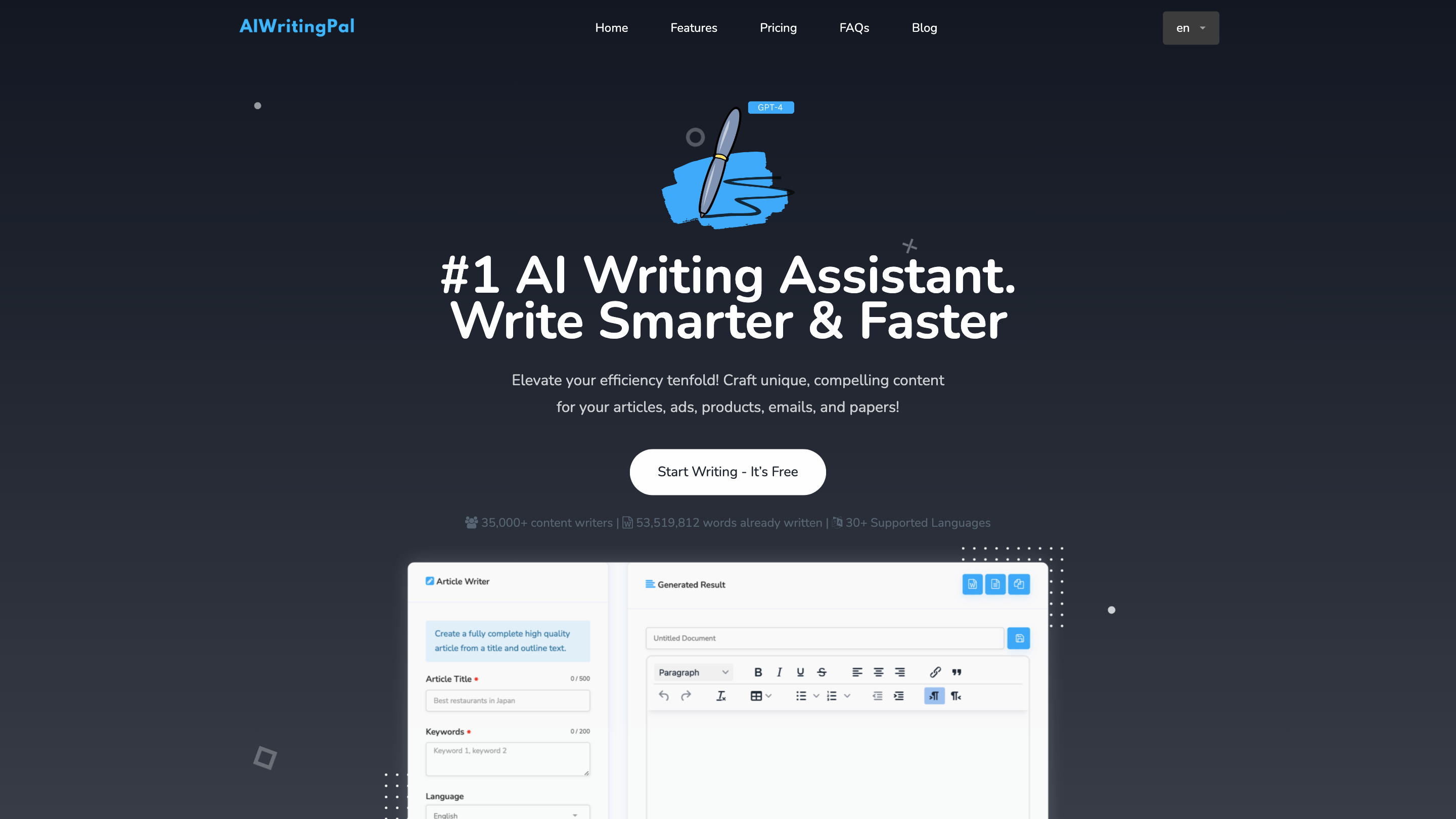 AIWritingPal - AI Writing Assistant