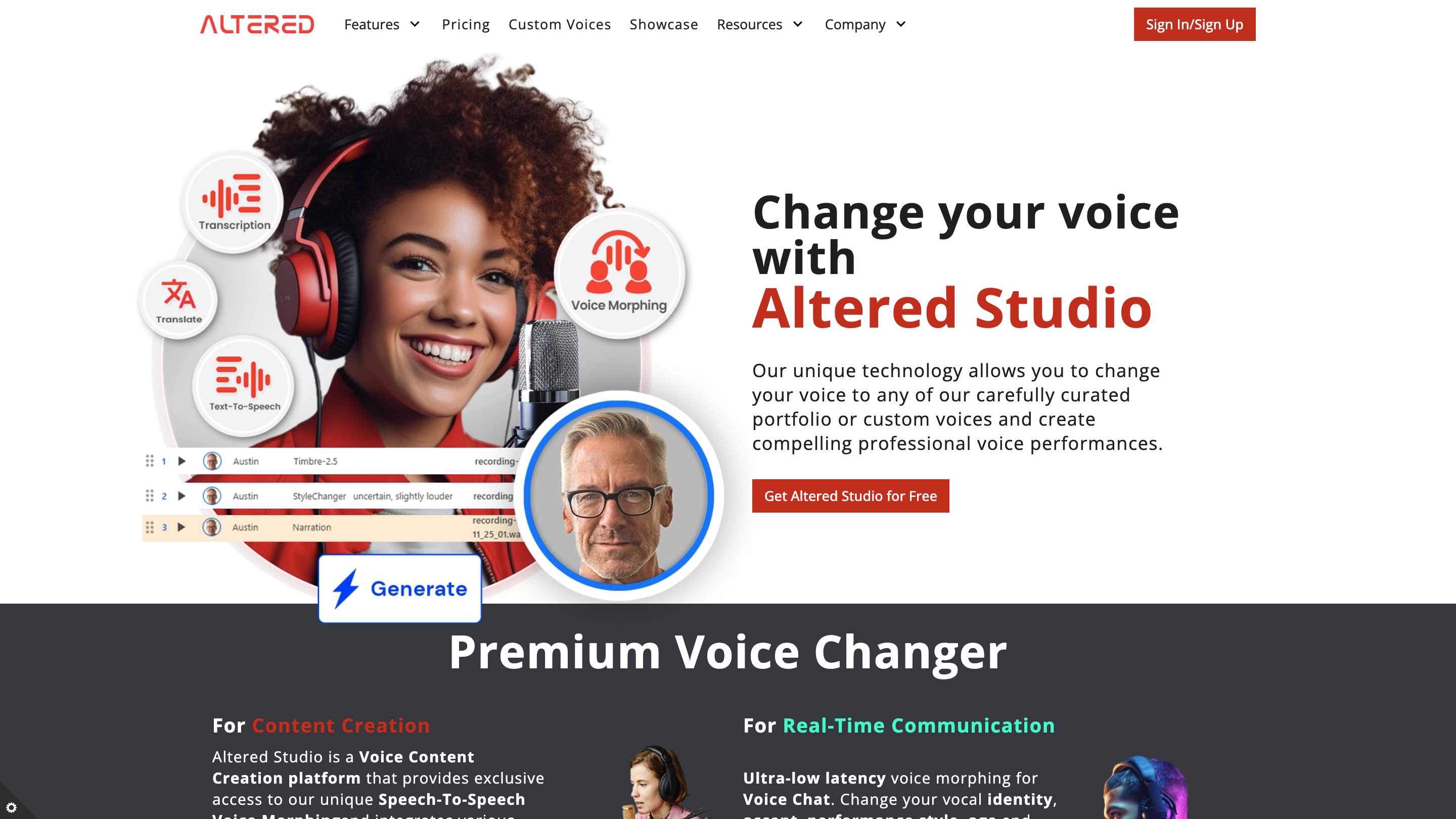 Altered | Professional AI Voice Changer Software and Services