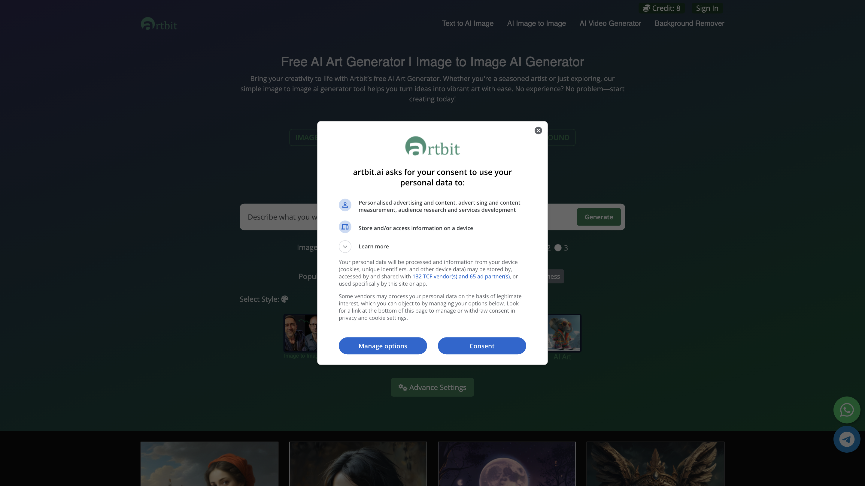 Artbit AI Art Generator