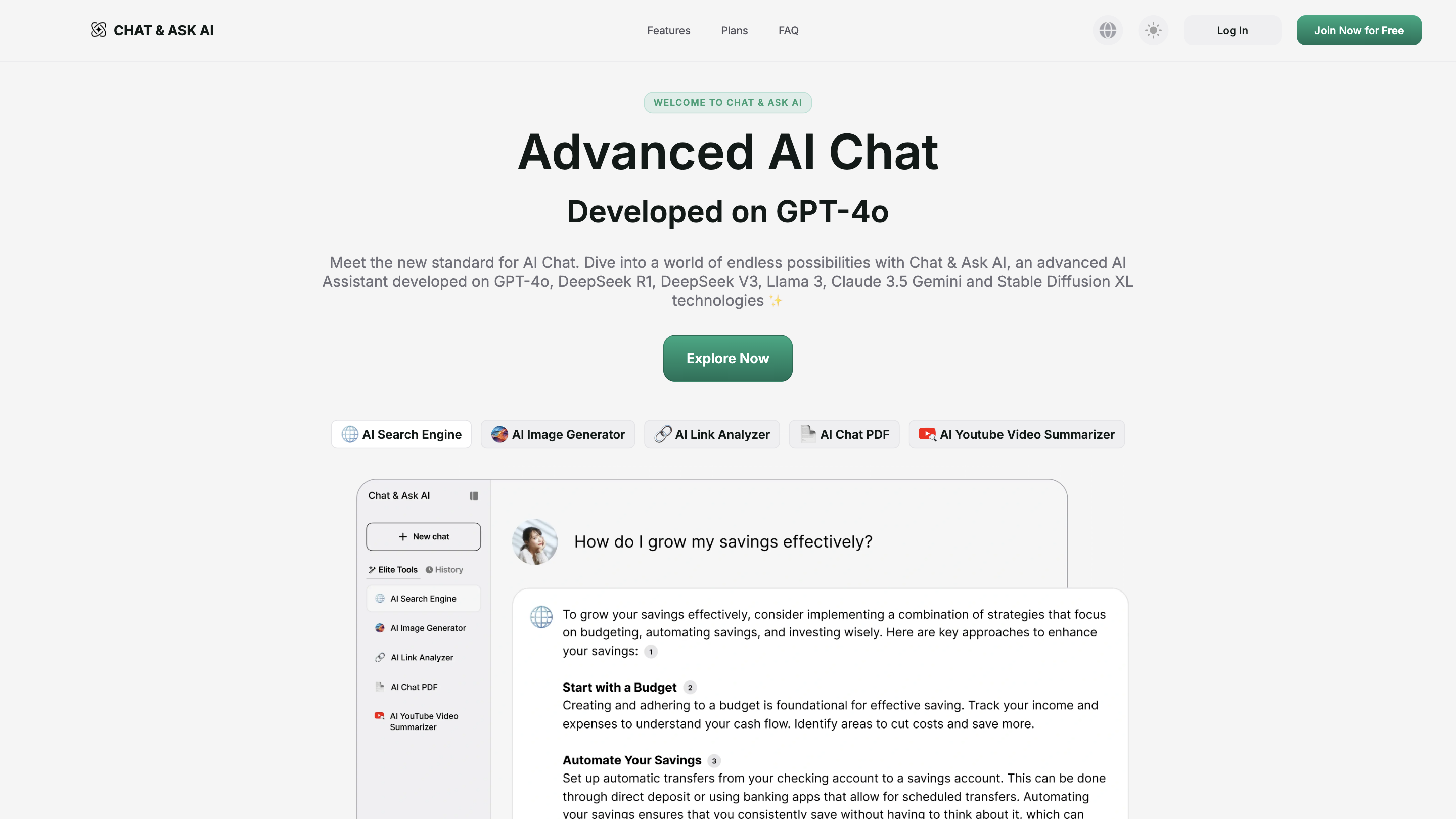 Ask AI - AI Powered Chat Bot Assistant
