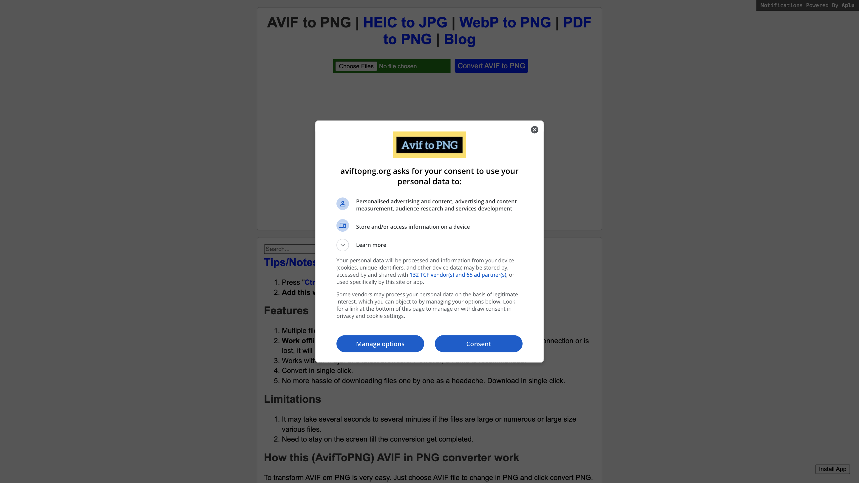 AVIF to PNG Converter