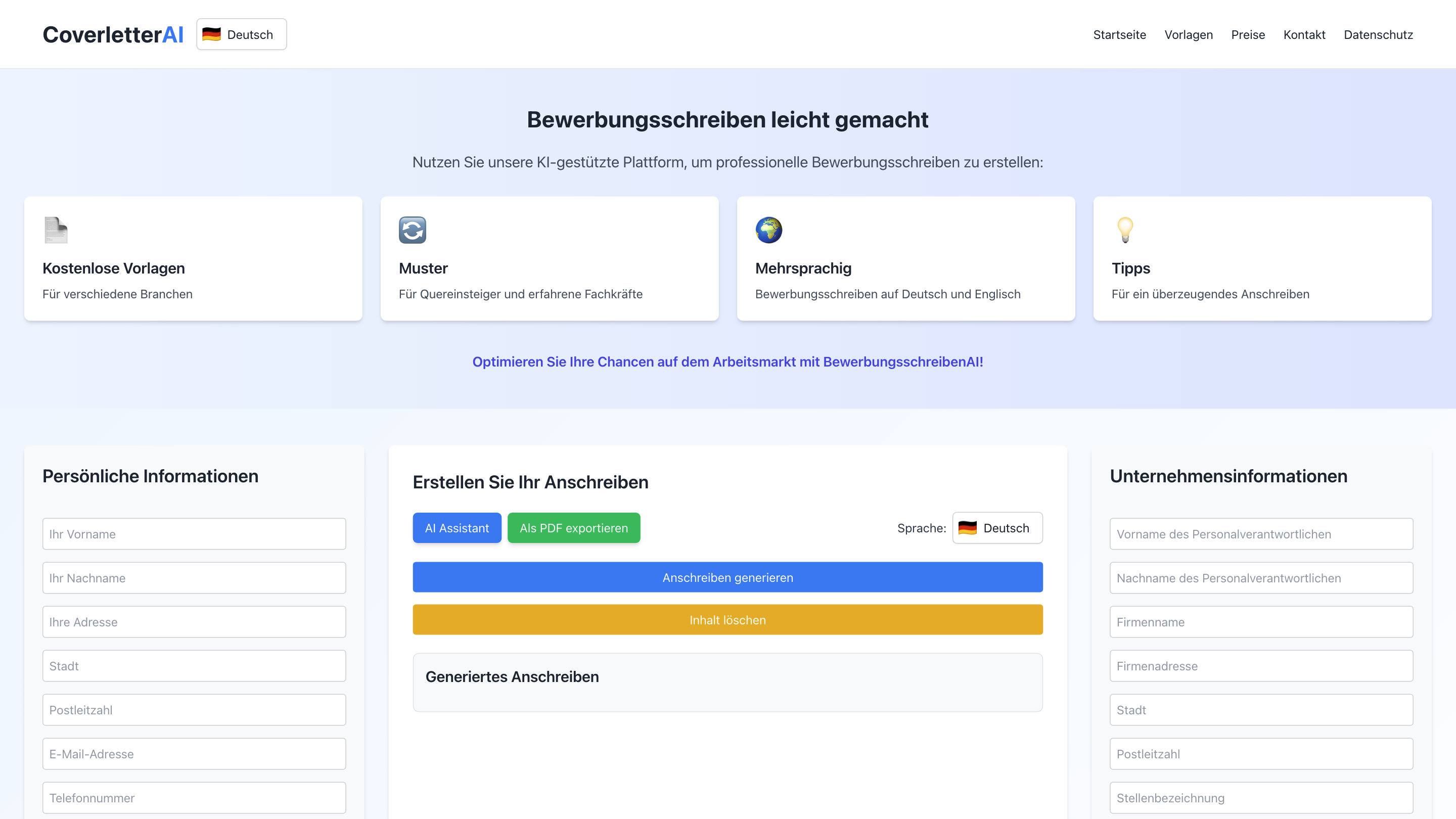 BewerbungsschreibenAI