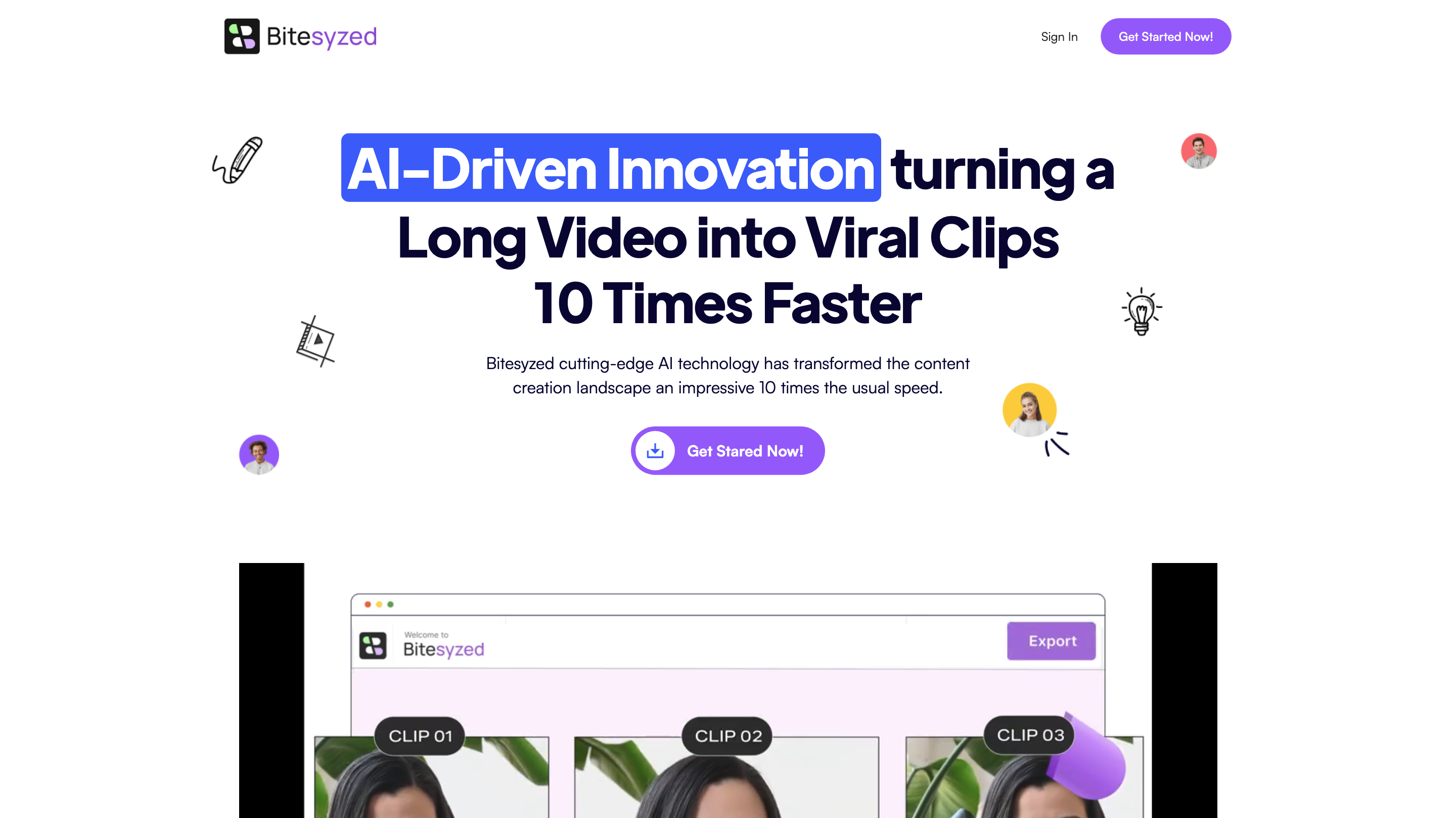 BiteSyzed AI powered Video Repurposing Tool