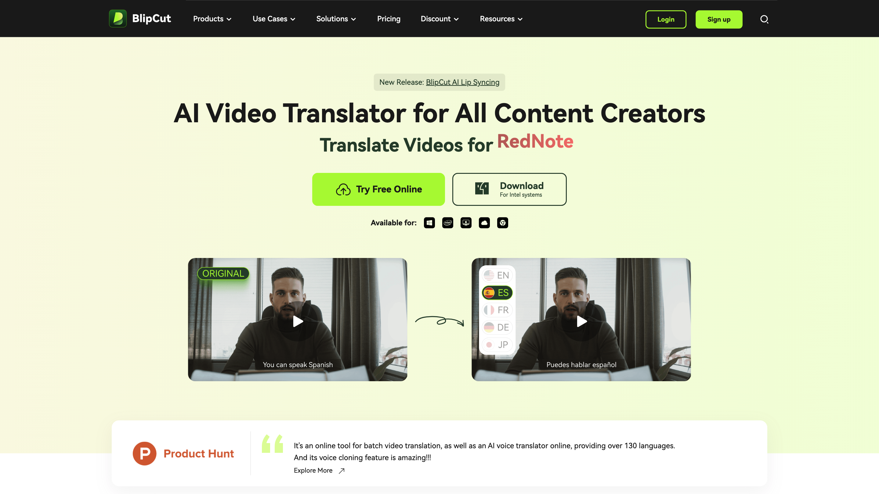 BlipCut AI Video Translator