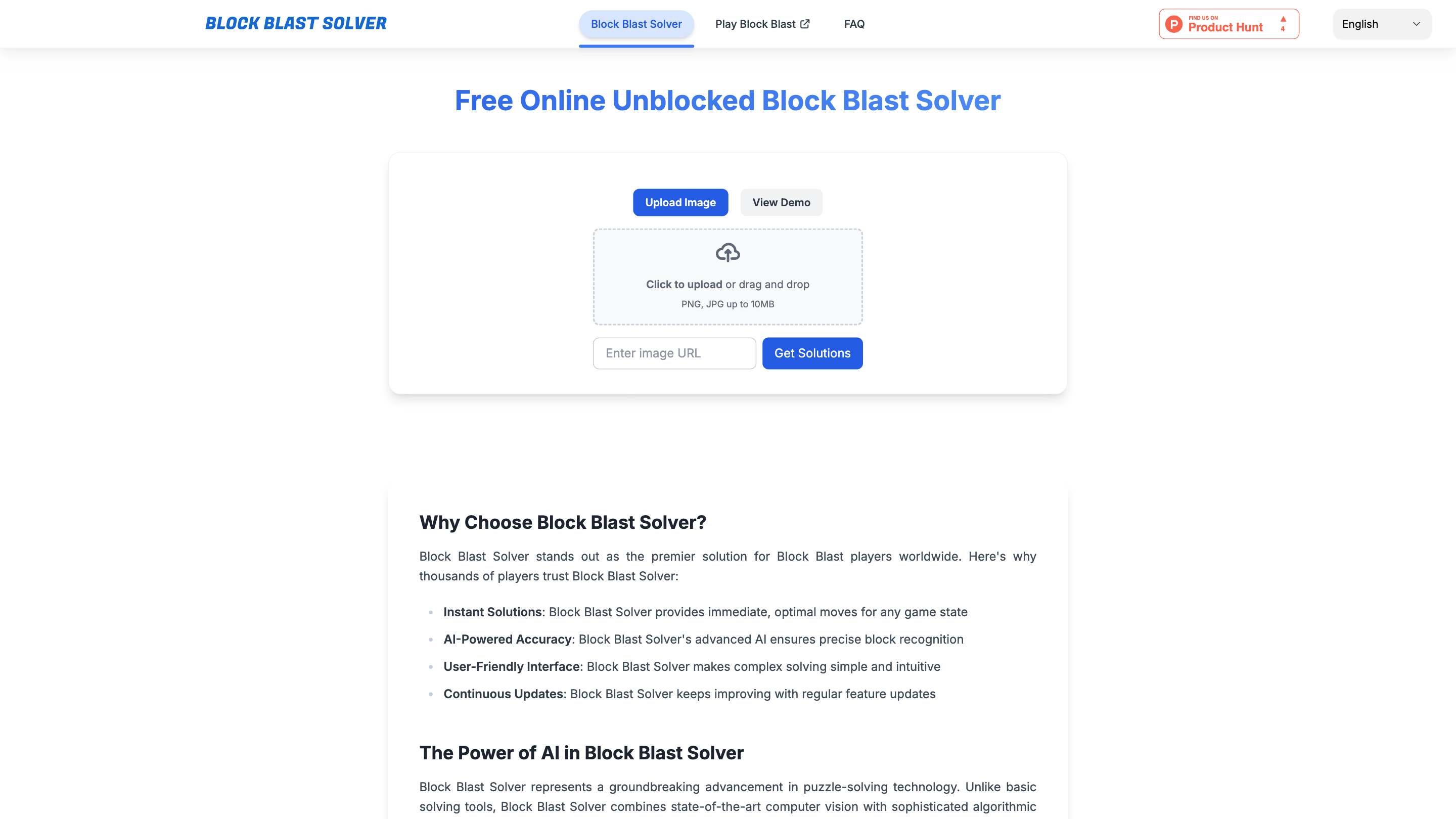 Block Blast Solver