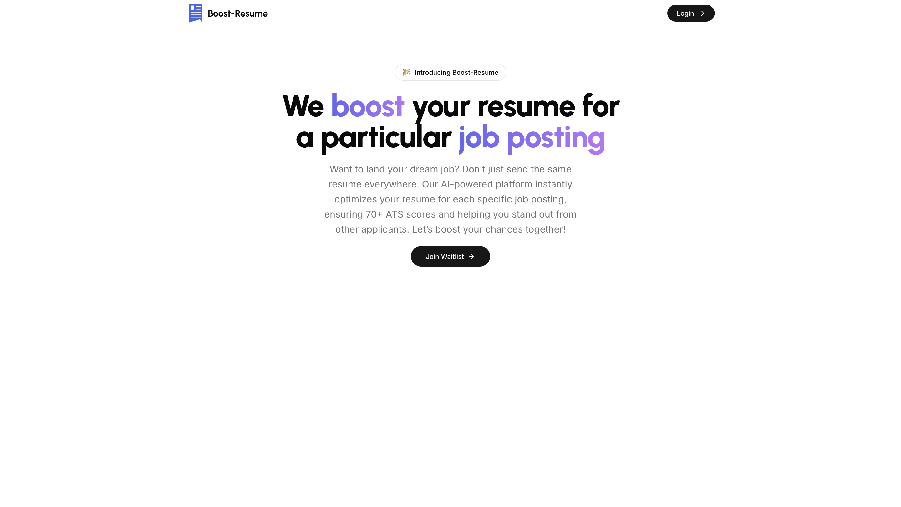 Boost-Resume