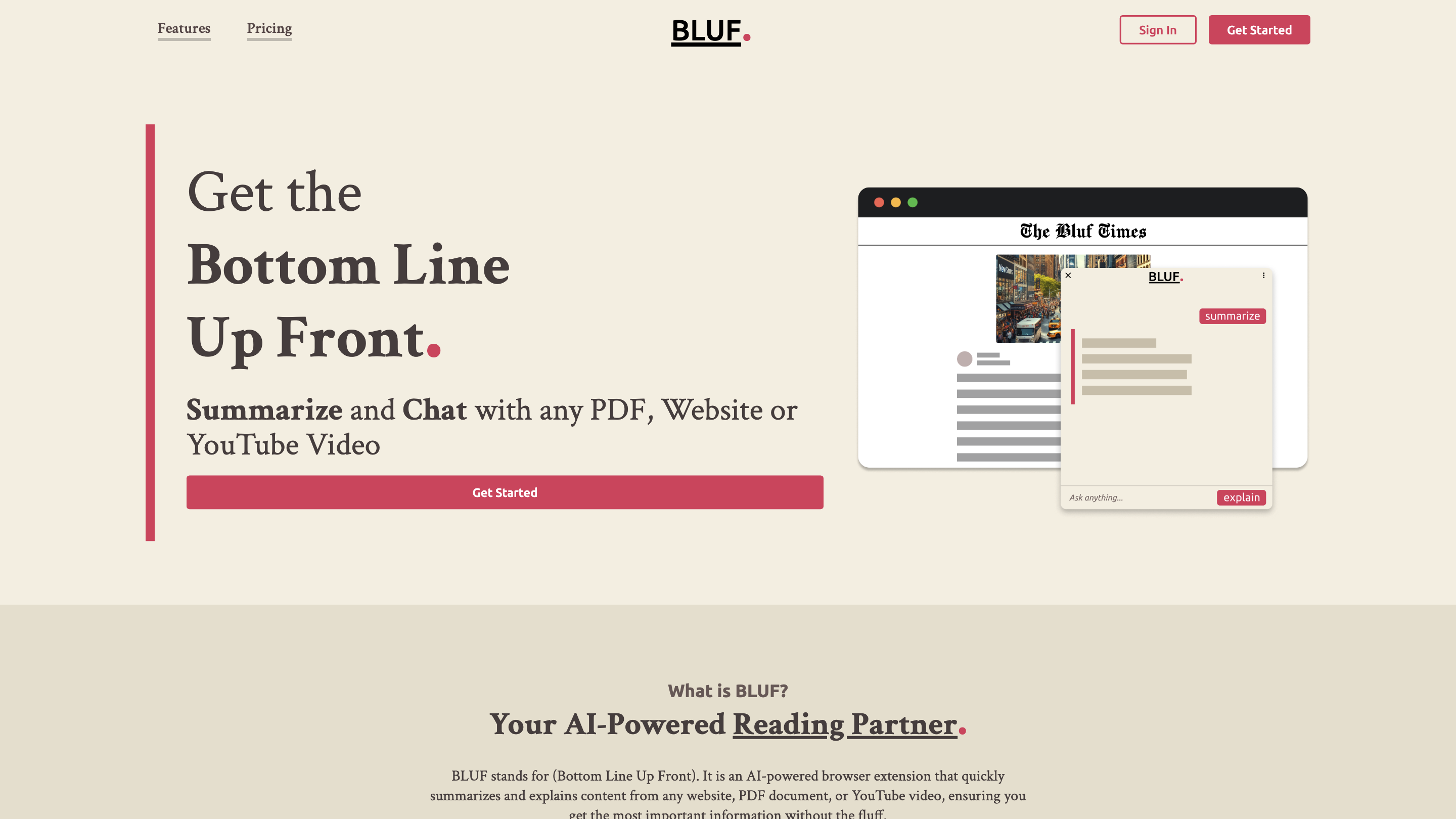 Bottom Line Up Front