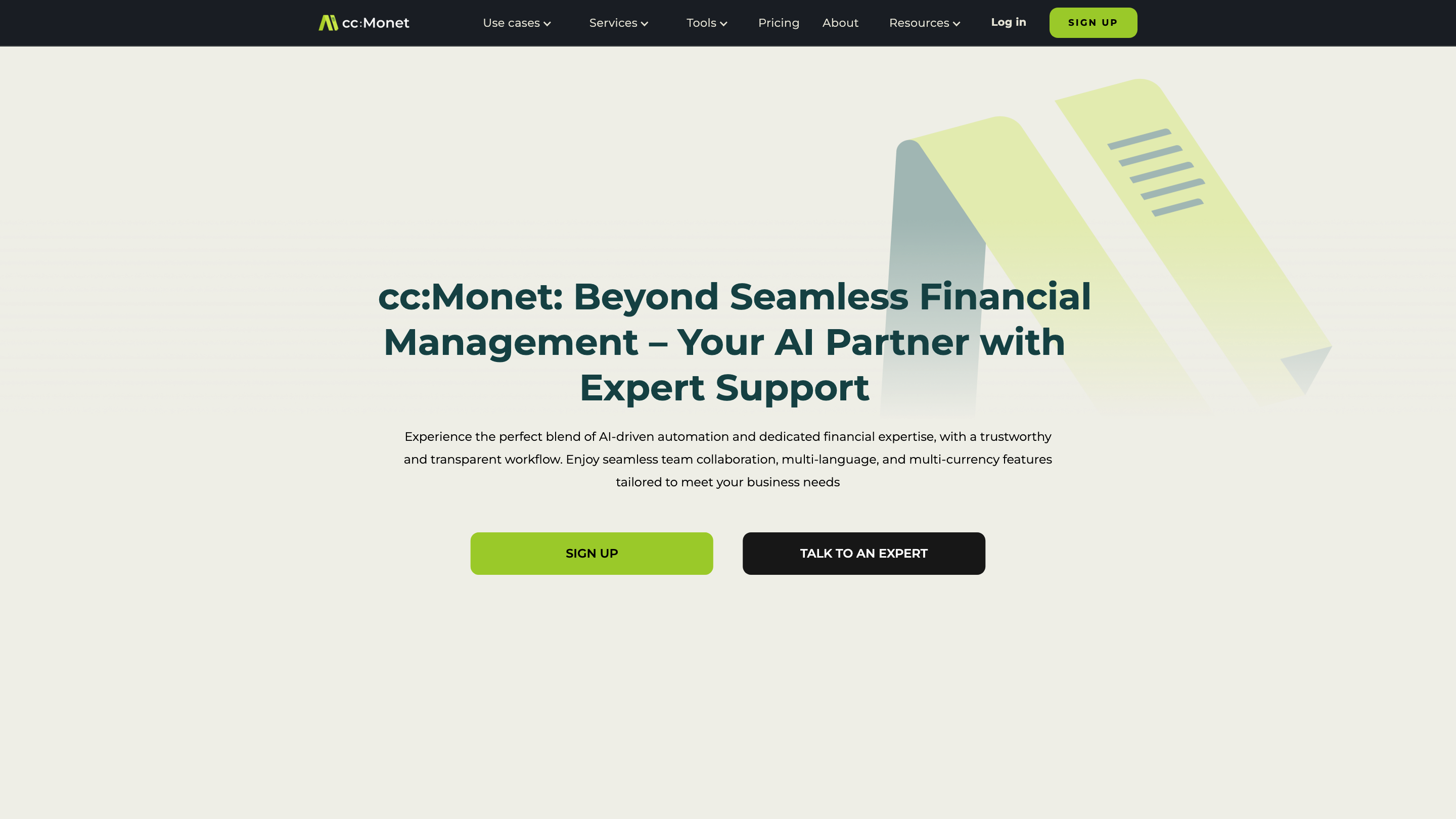 cc:Monet Home - AI Finance Assistant