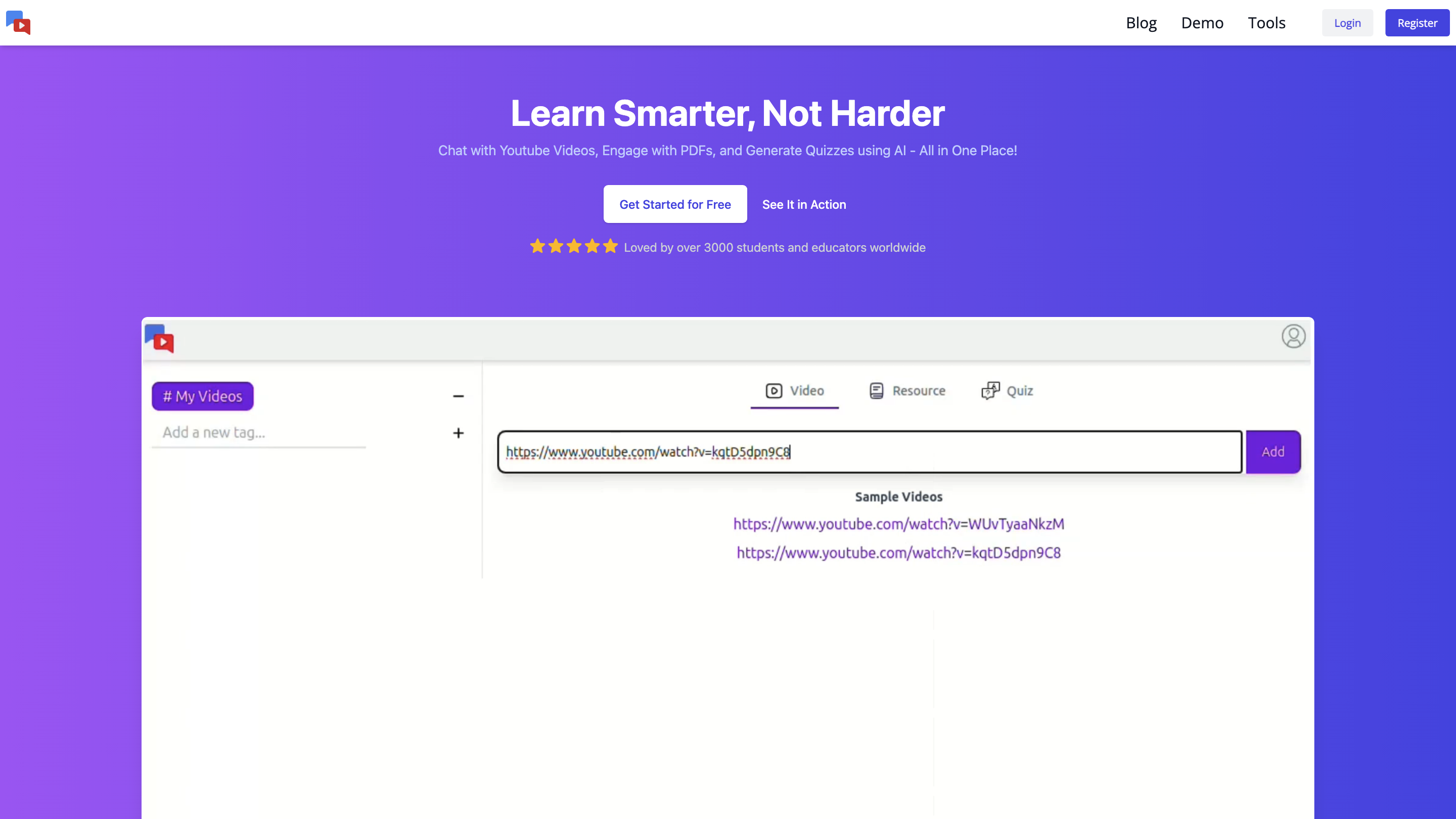 Chat with YouTube Videos