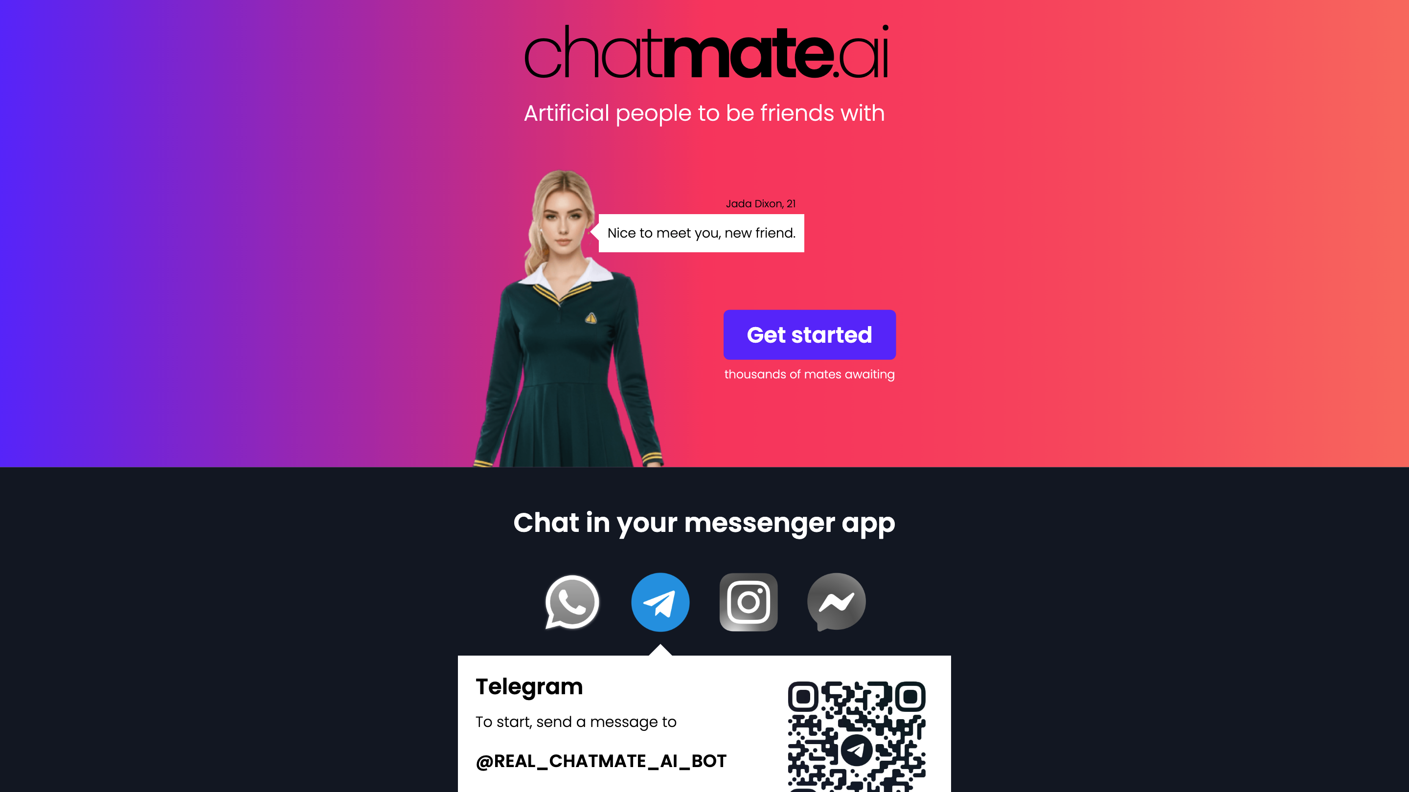 Chatmate AI - Artificial people to be friends with