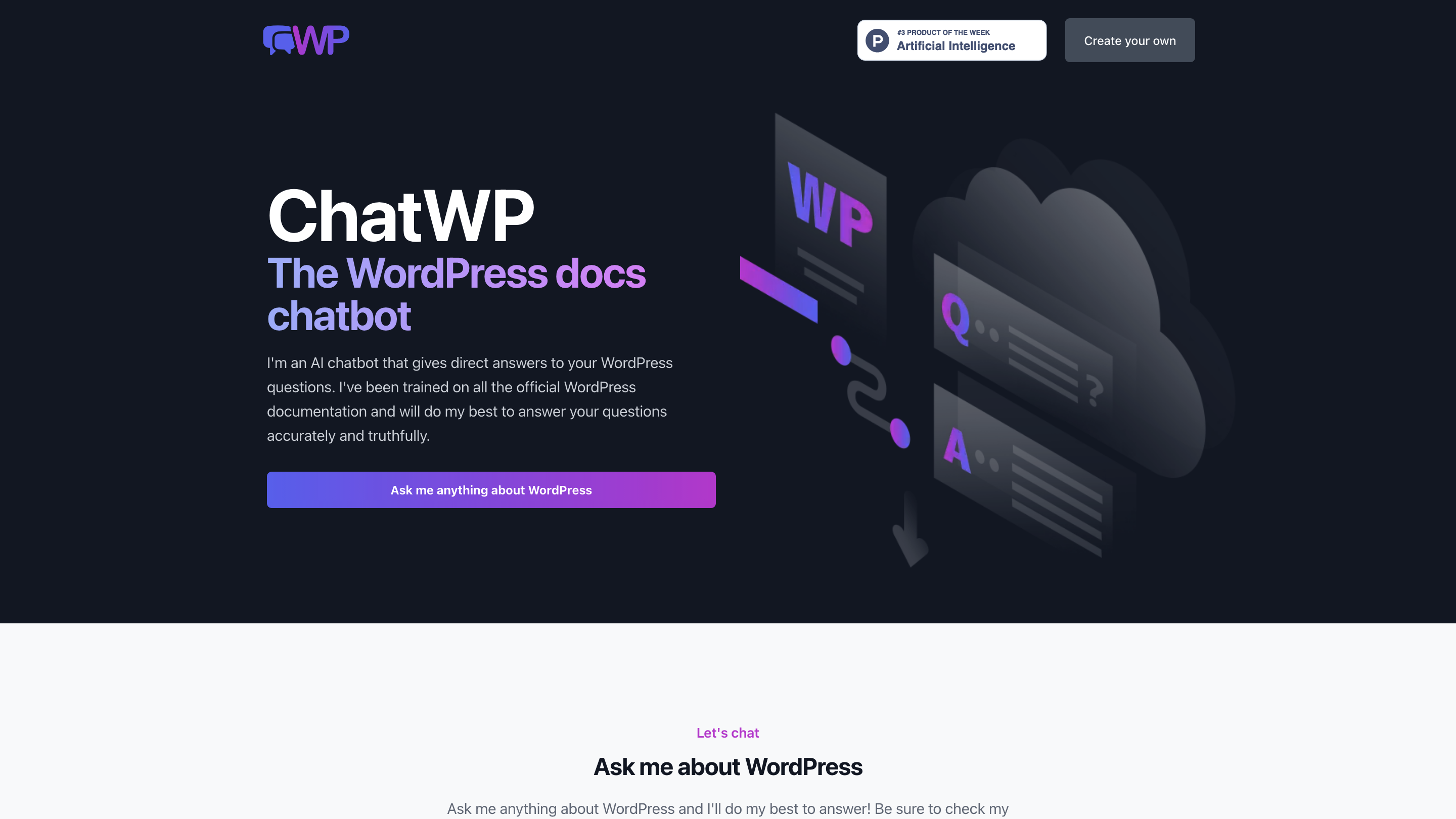 ChatWP - The WordPress docs chatbot