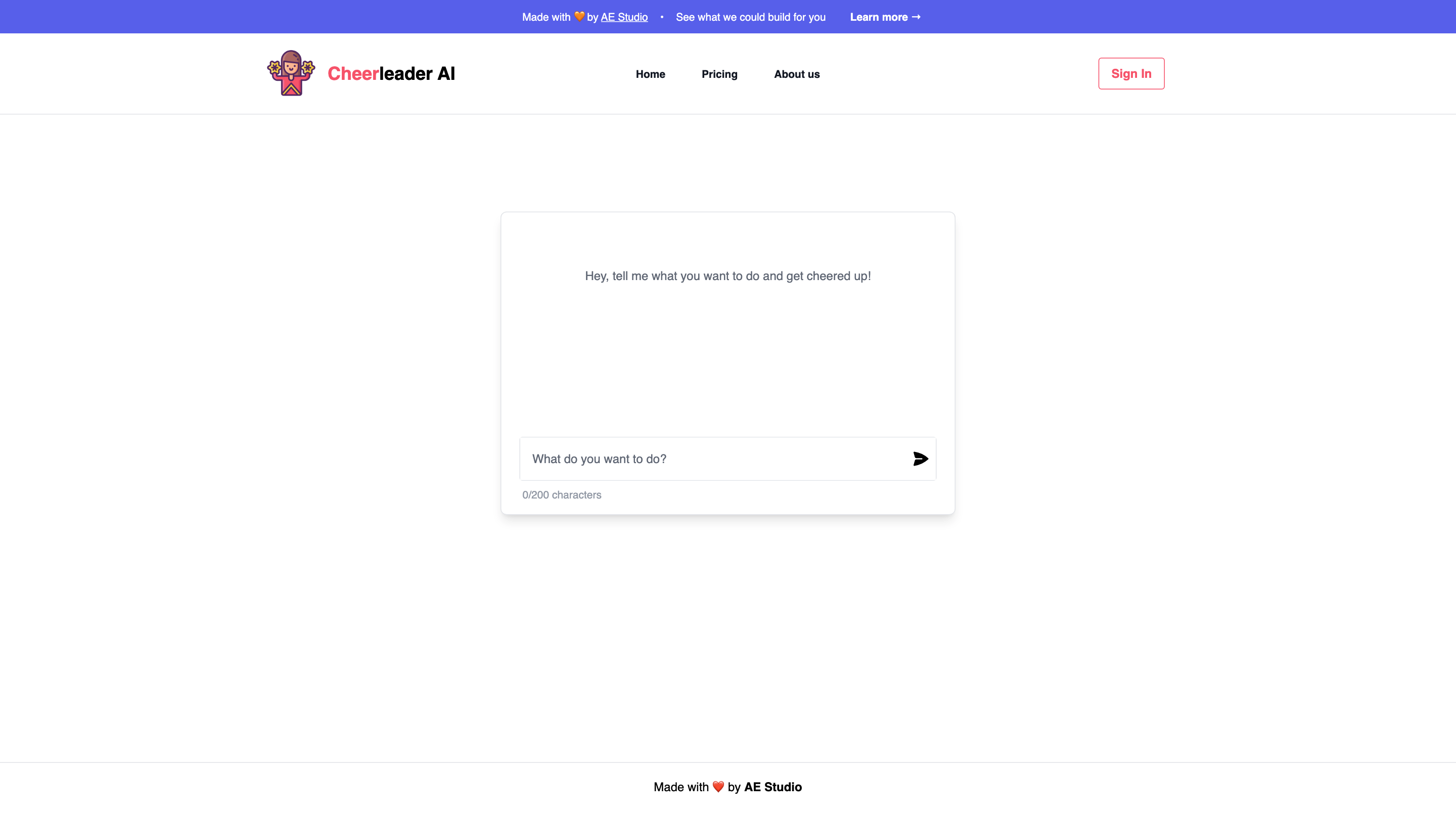 Cheerleader AI - Cheer Up Your Day