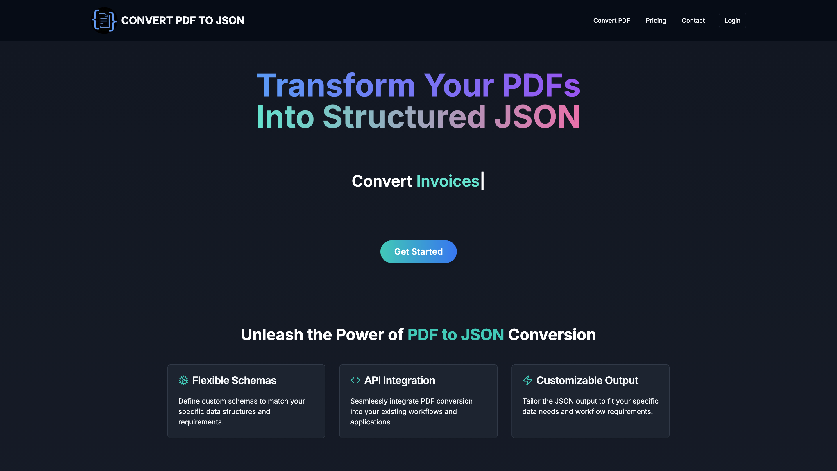 Convert PDF to JSON