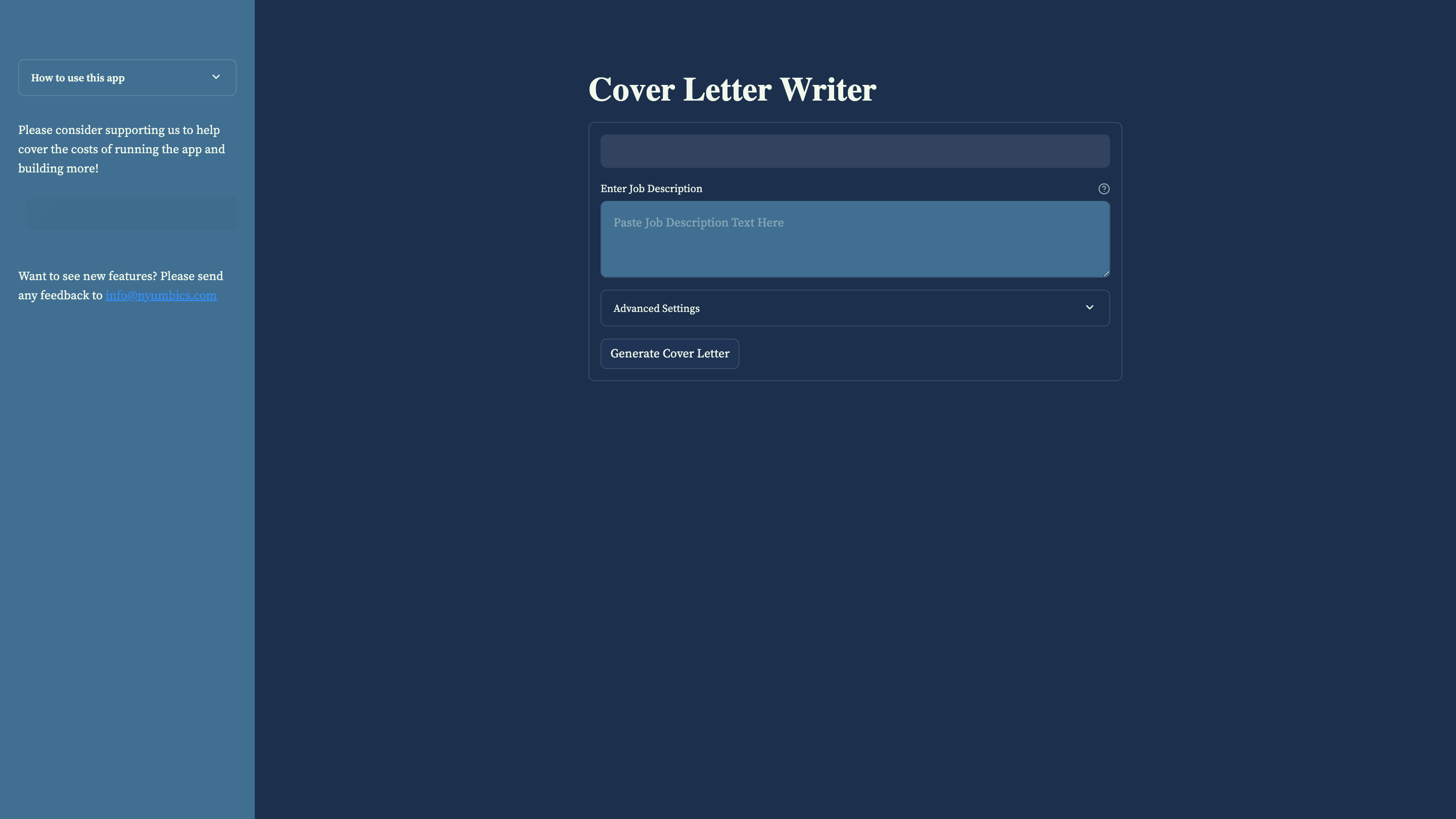 Cover Letter Writer