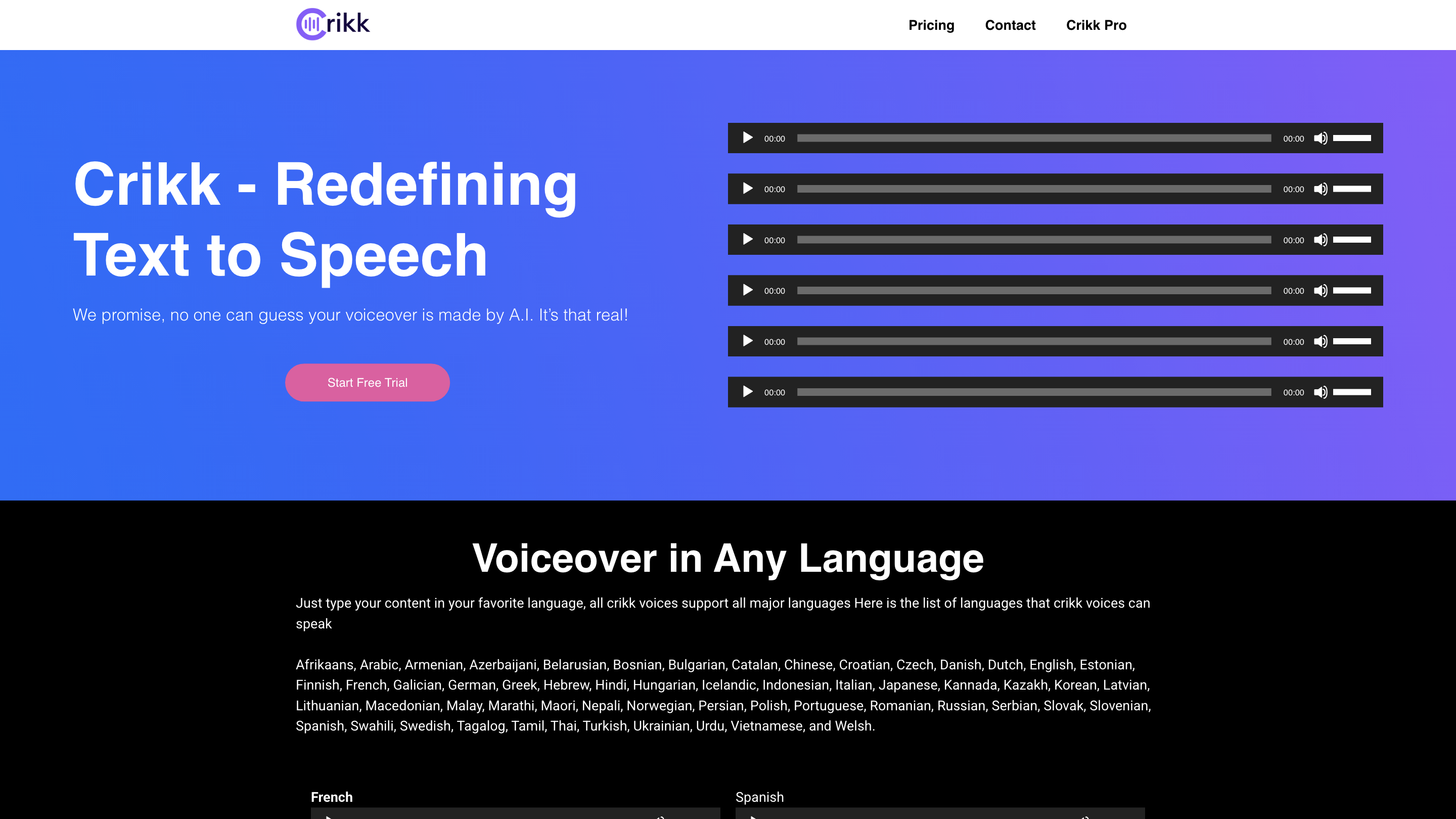 Crikk - Text To Speech