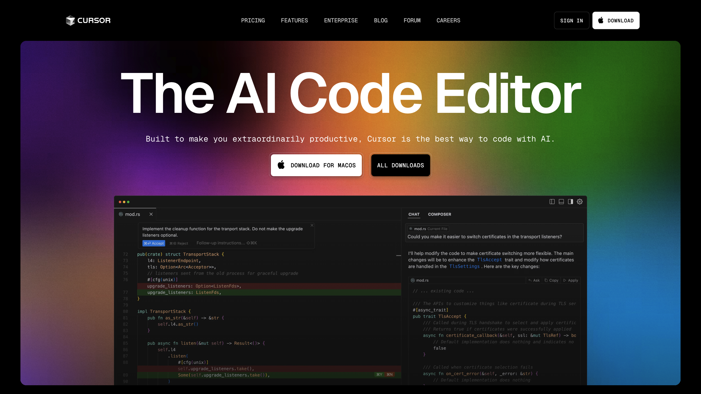 Cursor - The AI-first Code Editor