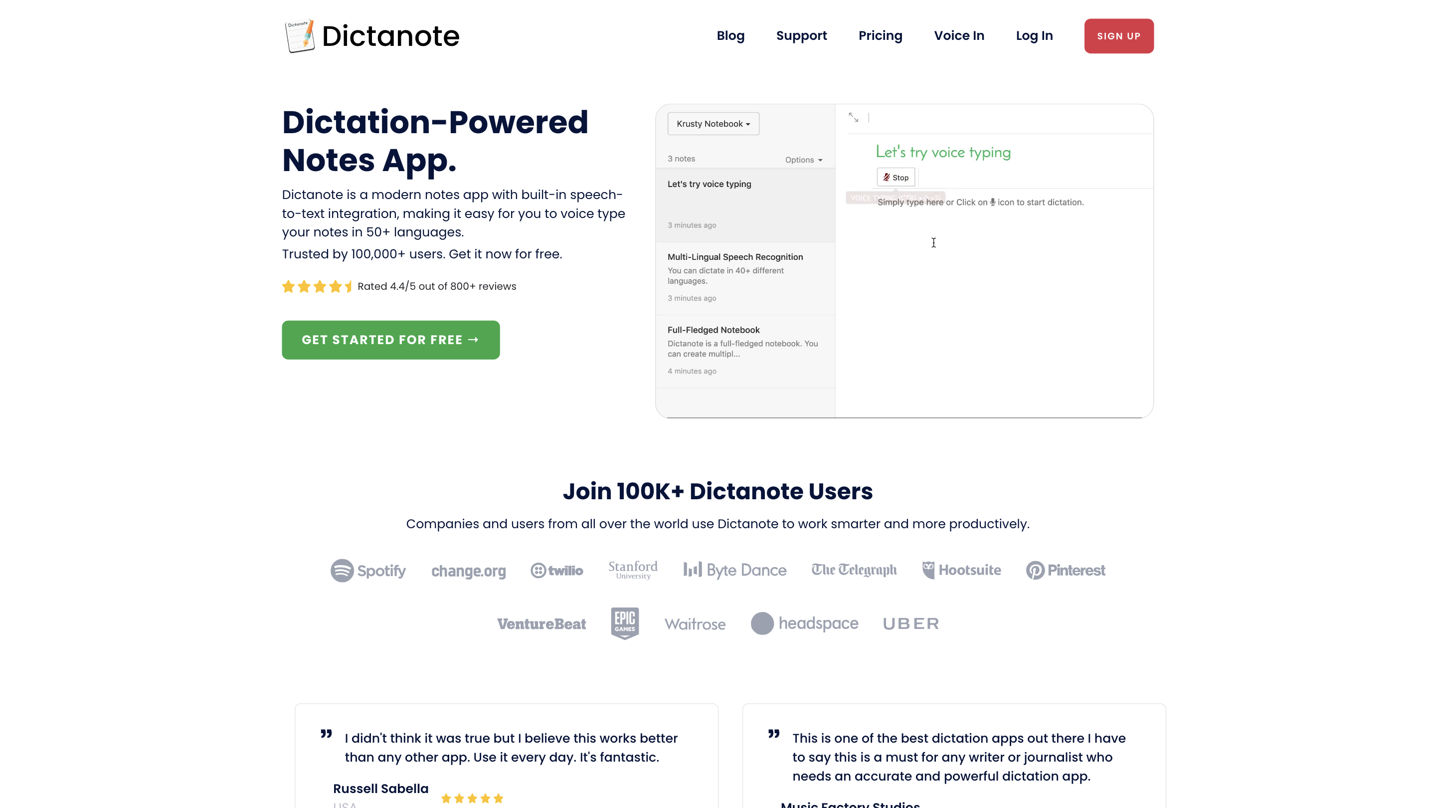 Dictanote