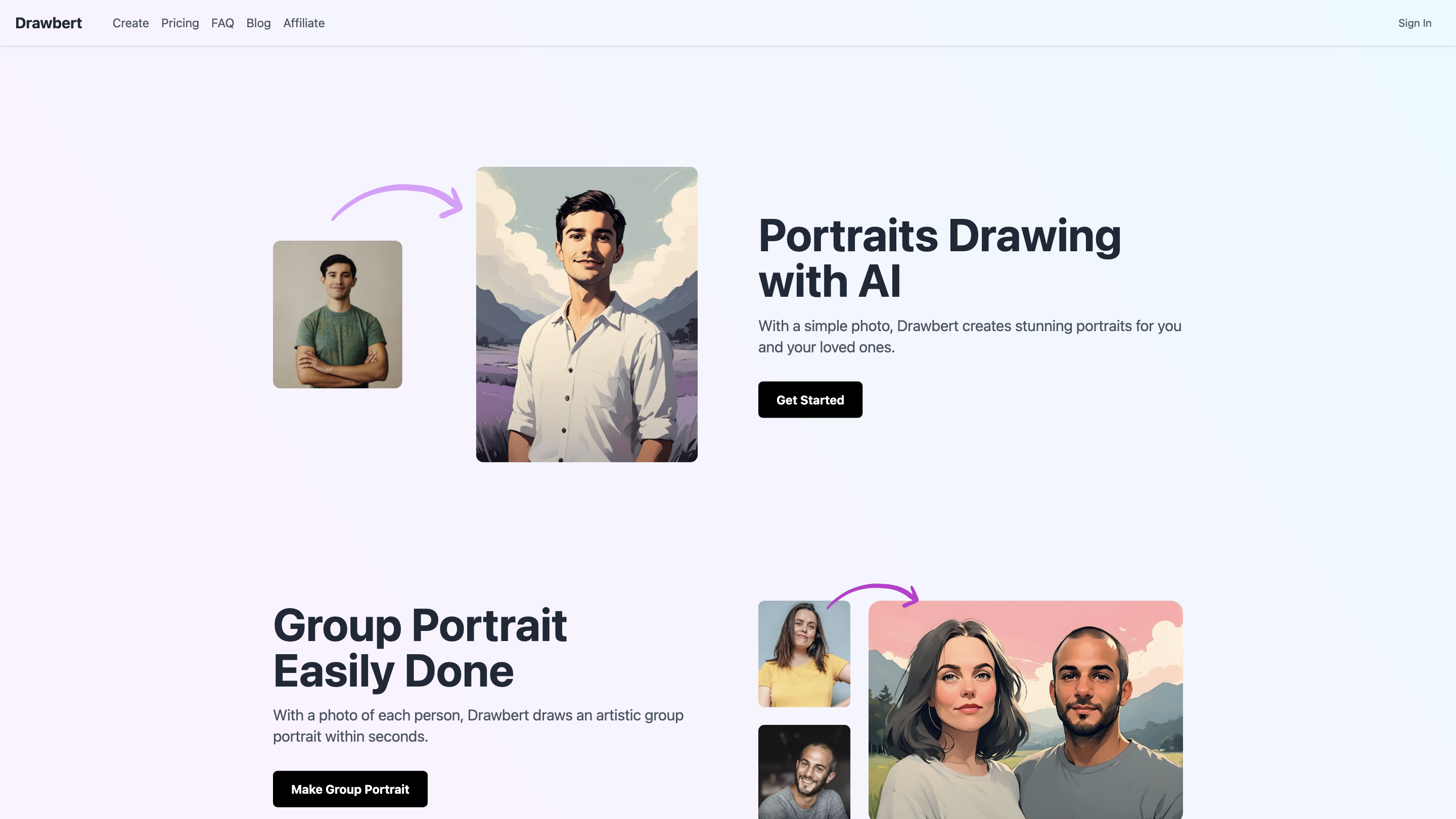 Drawbert - A Portrait Artist AI