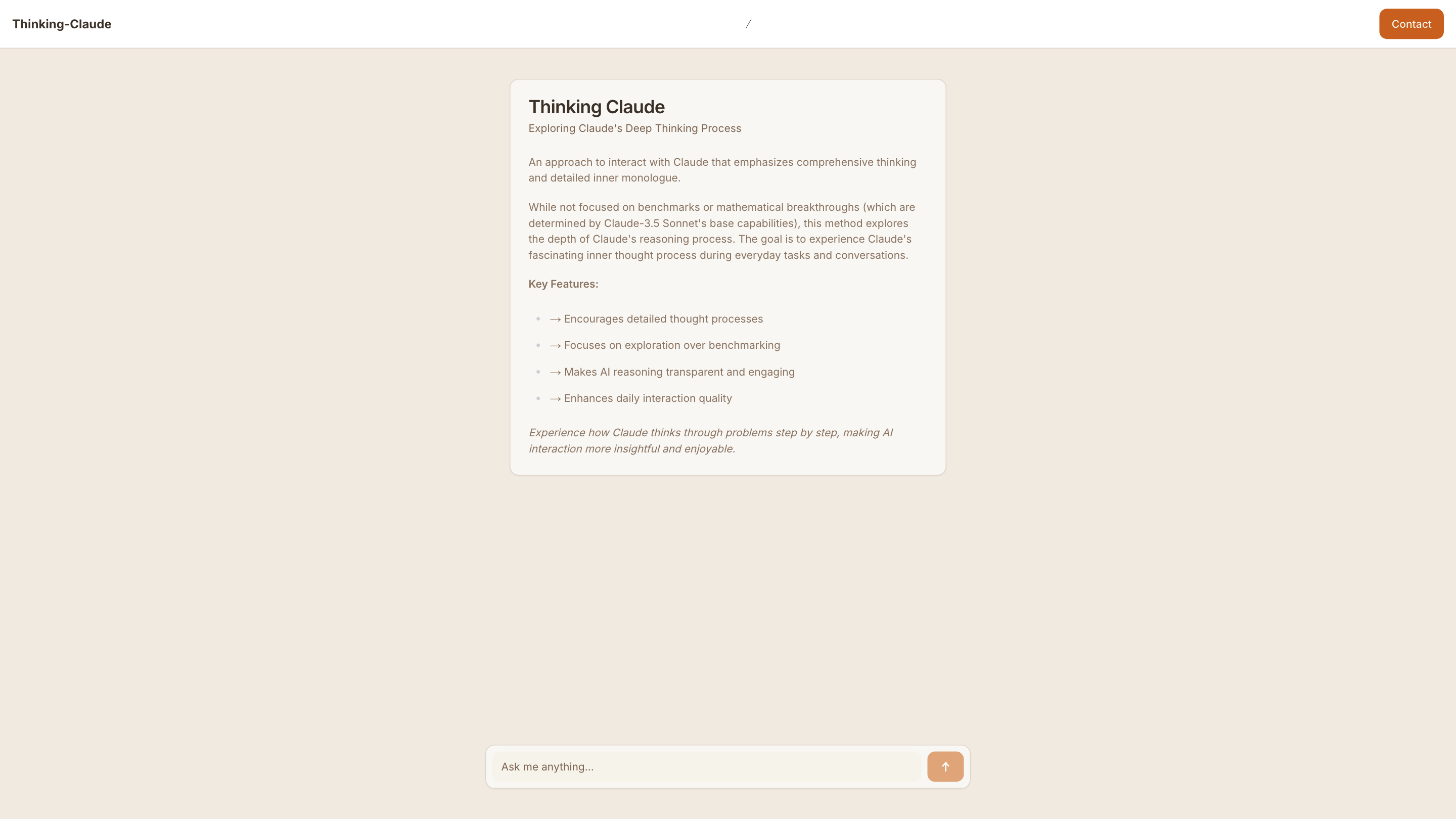 Exploring Claude's Deep Thinking Process