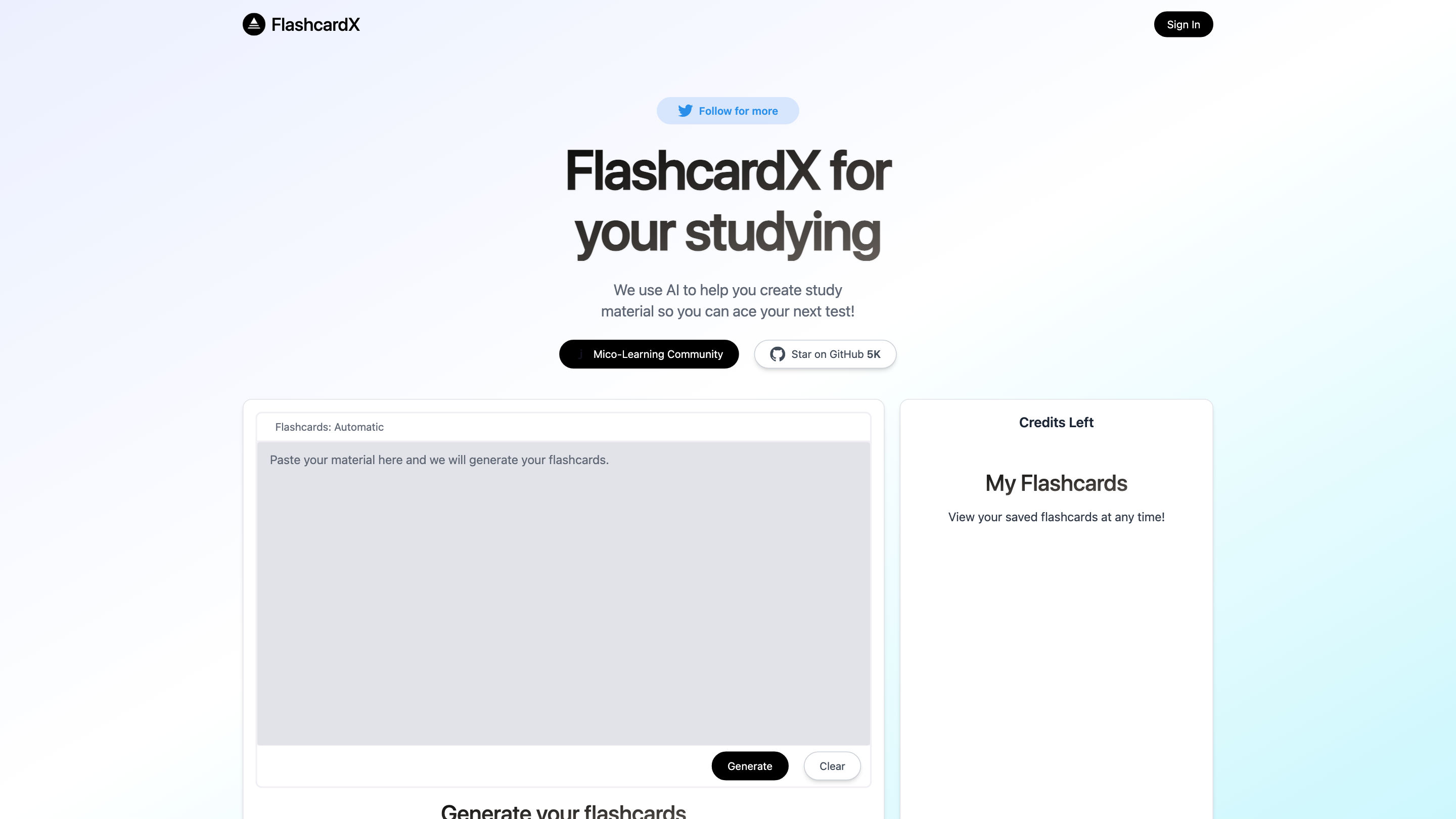 FlashcardX