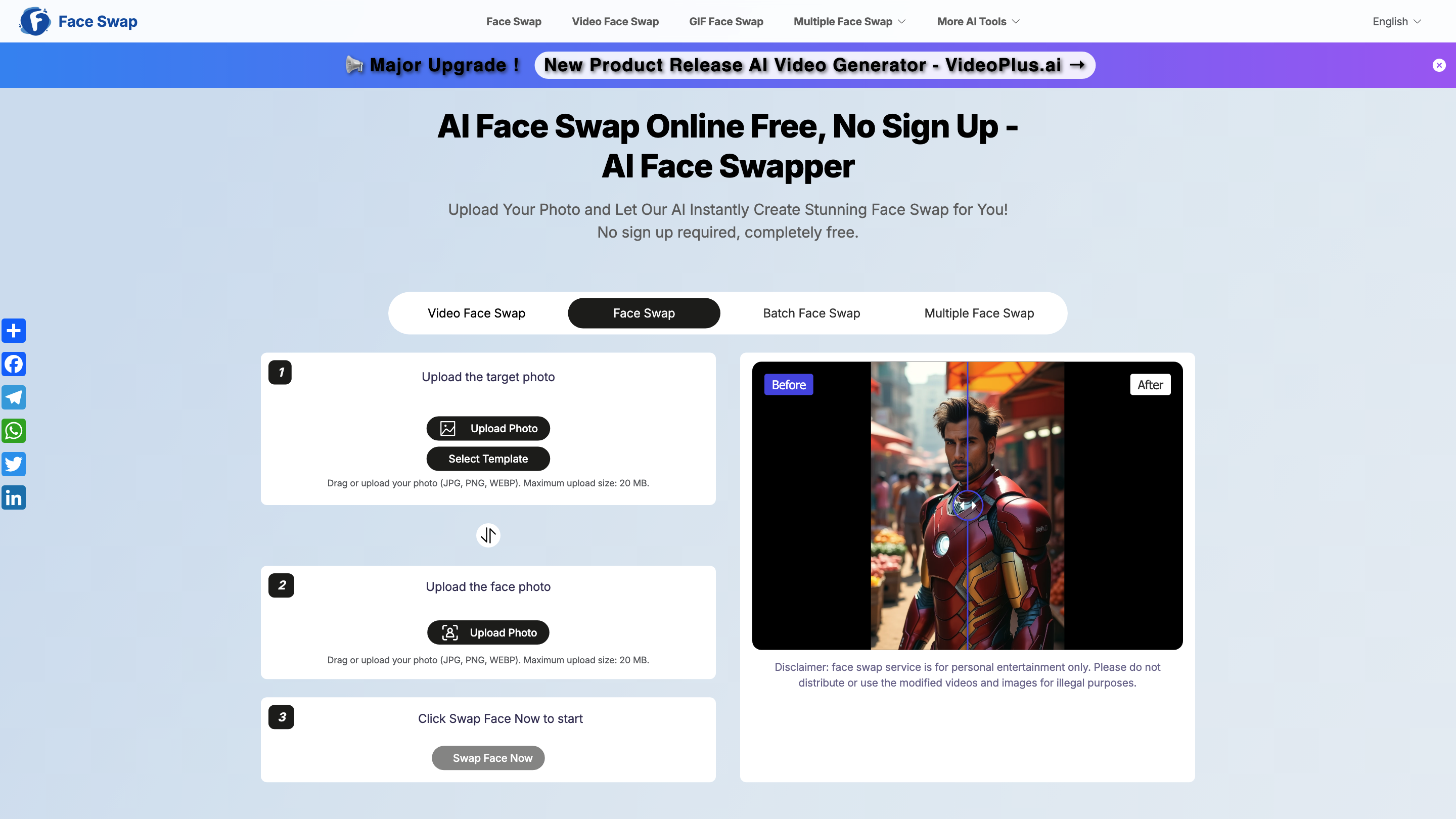 Free AI Face Swap