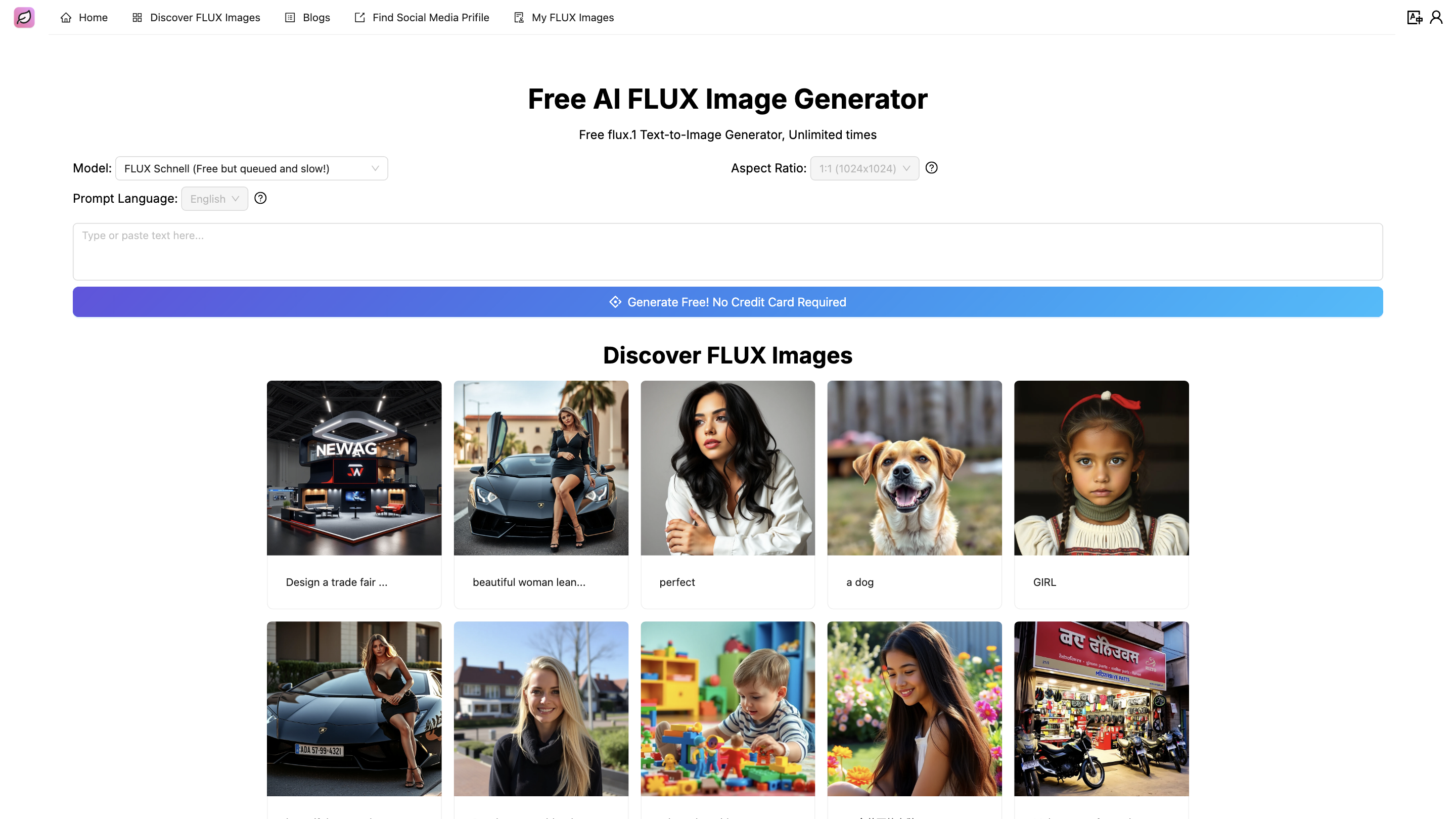 Free AI FLUX Generator
