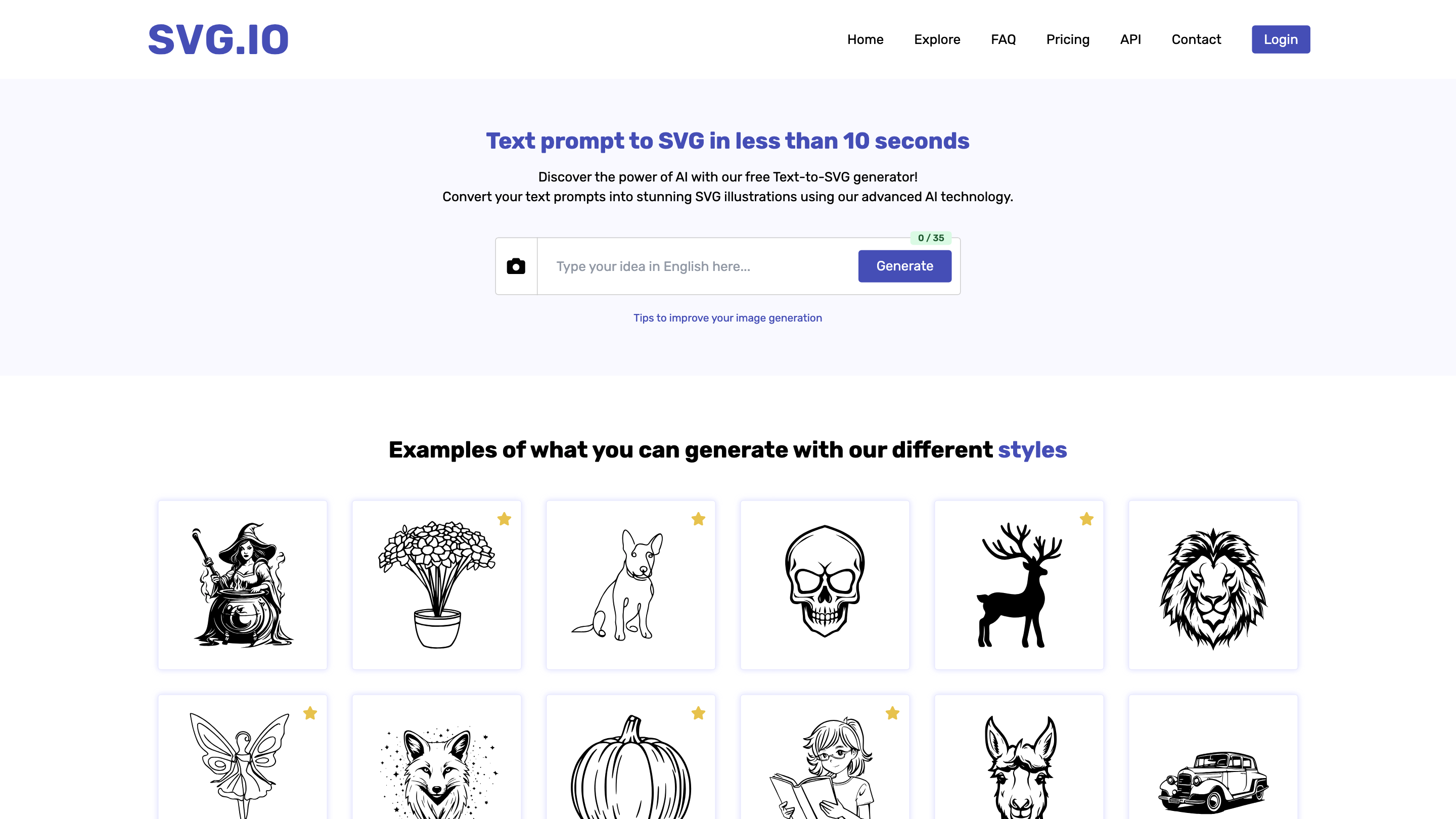 Free AI - Text prompt to SVG illustration