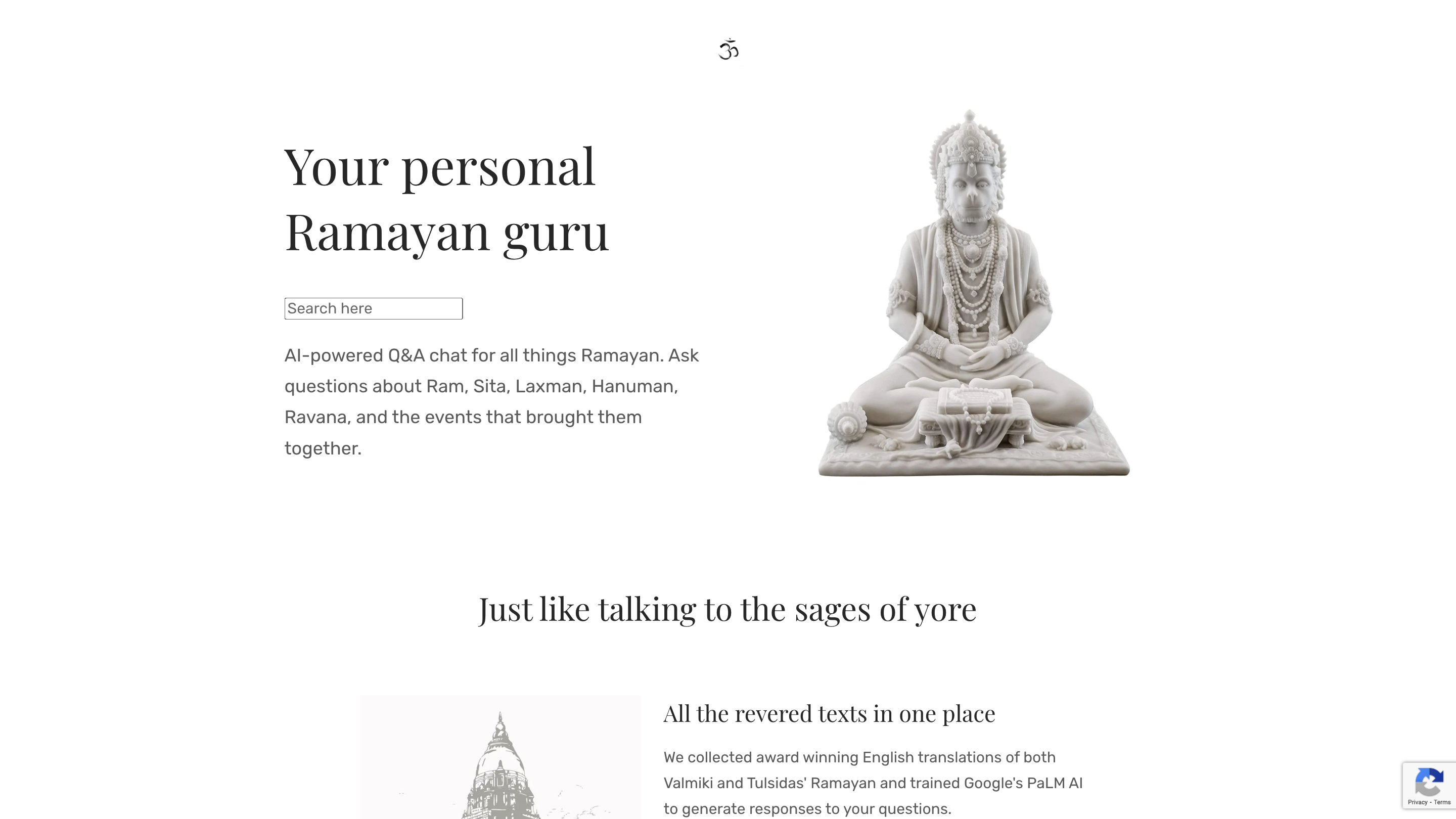 Generative AI chat for the Ramayan's english translation