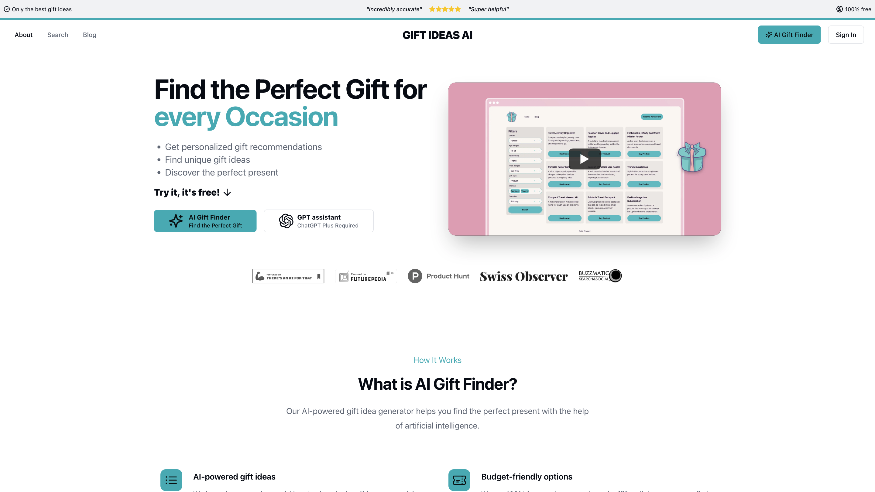 Gift Ideas AI