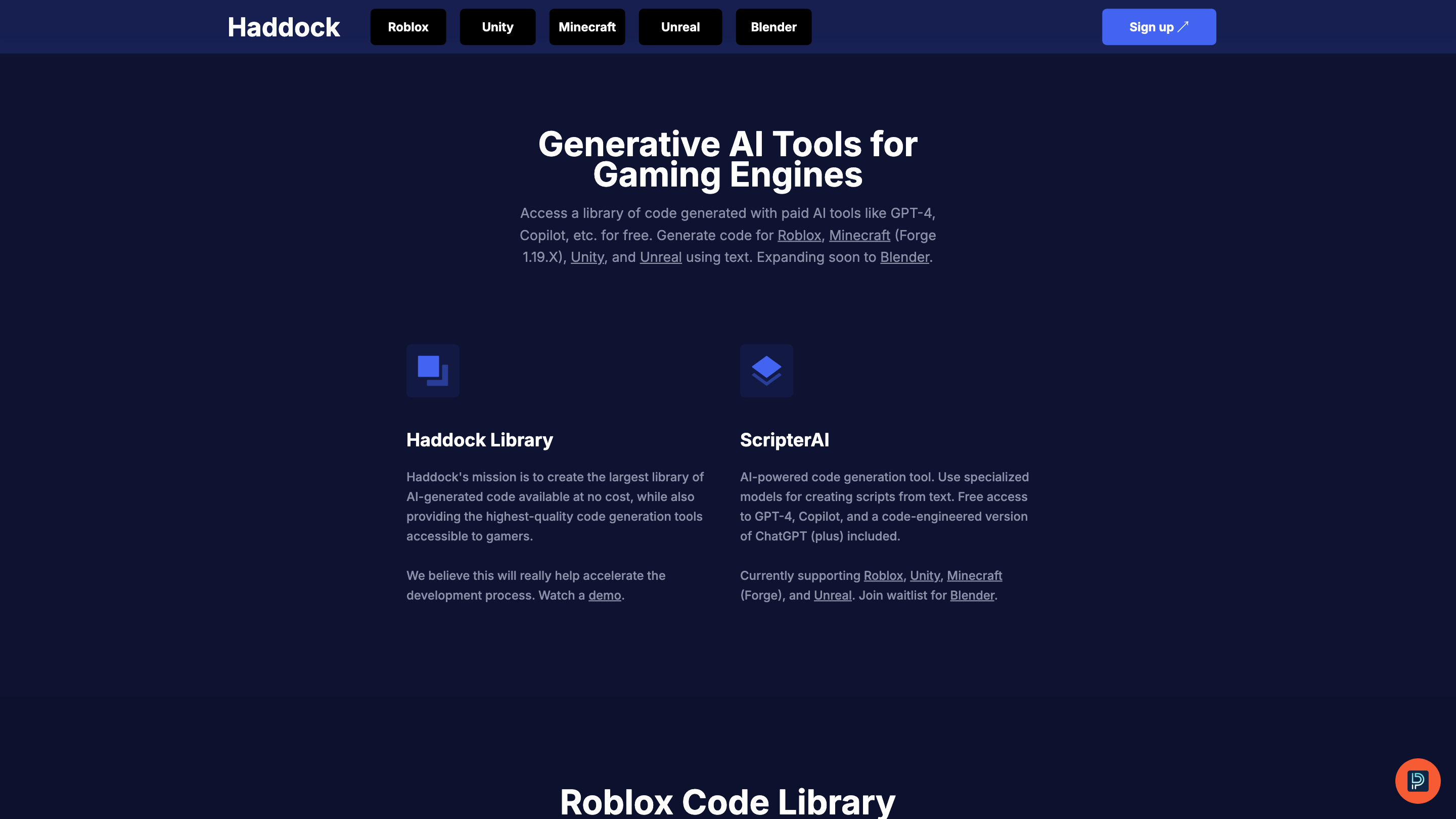 Haddock - Generative AI Tools for Gaming Engines