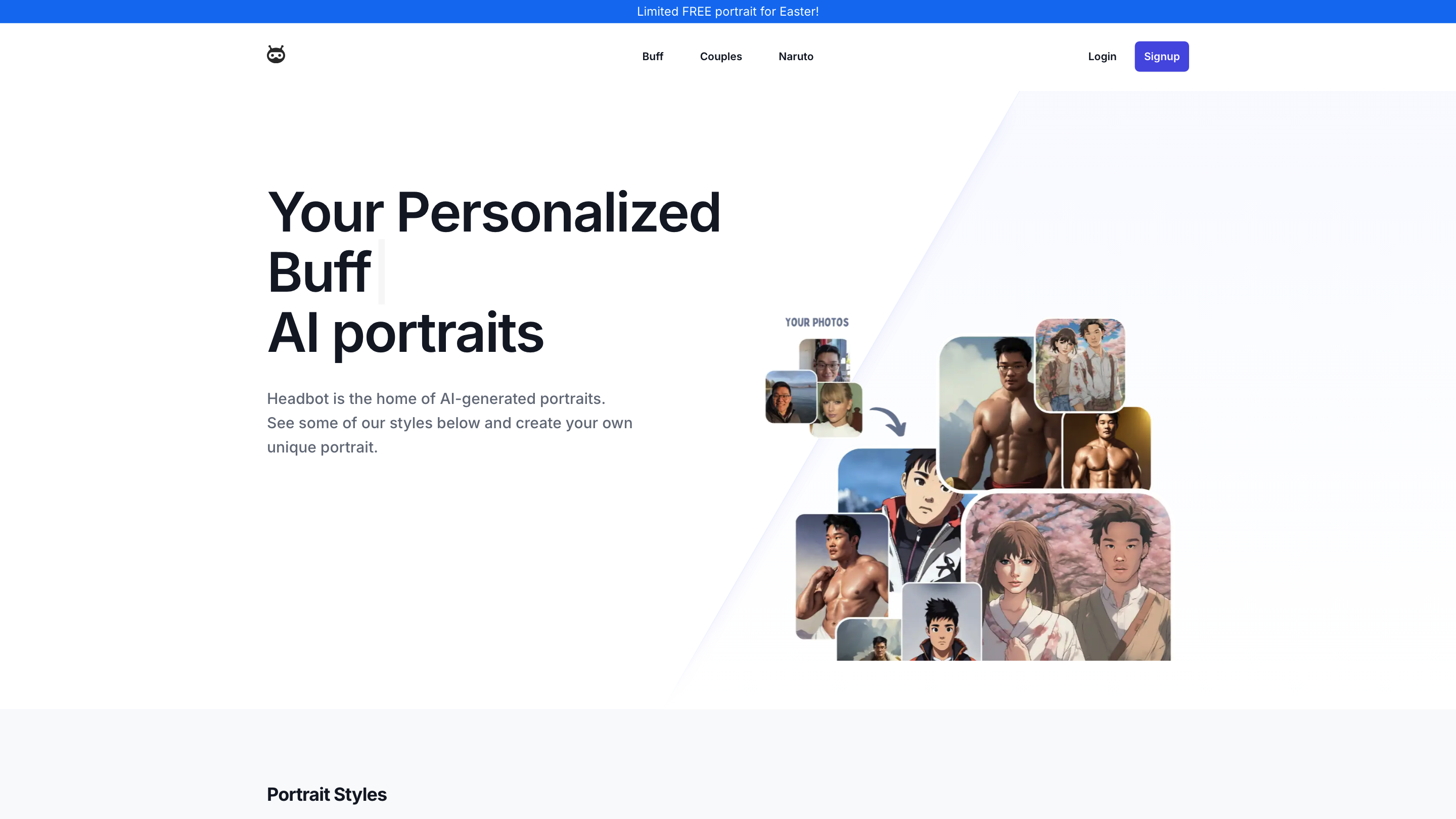 Headbot - AI Generated Buff Portraits