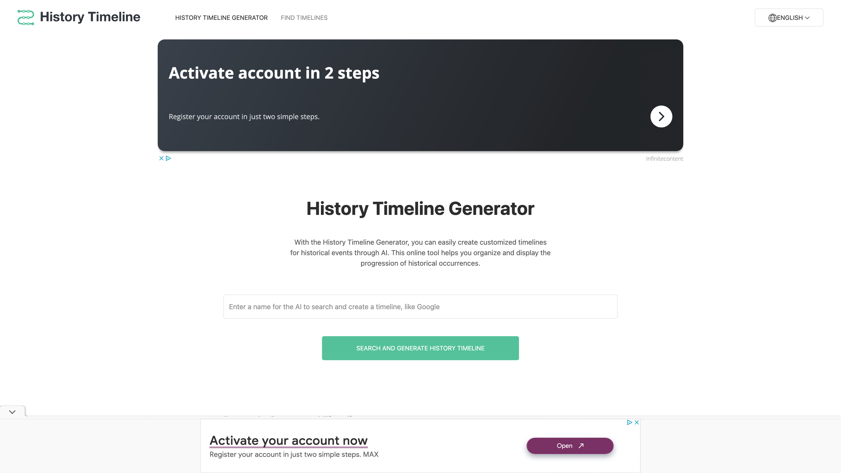 History Timeline Generator