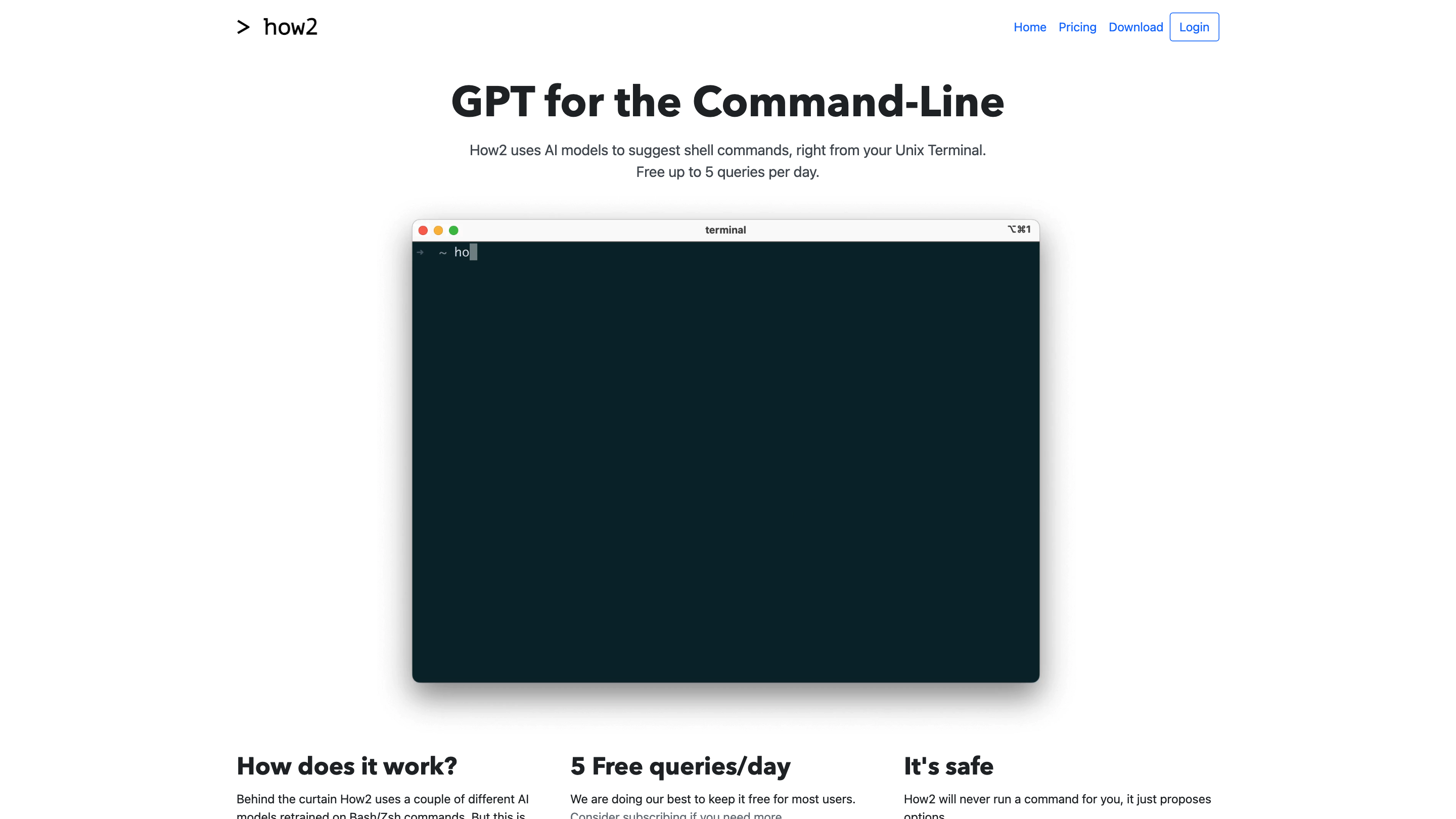 How2 - AI for the Command-Line
