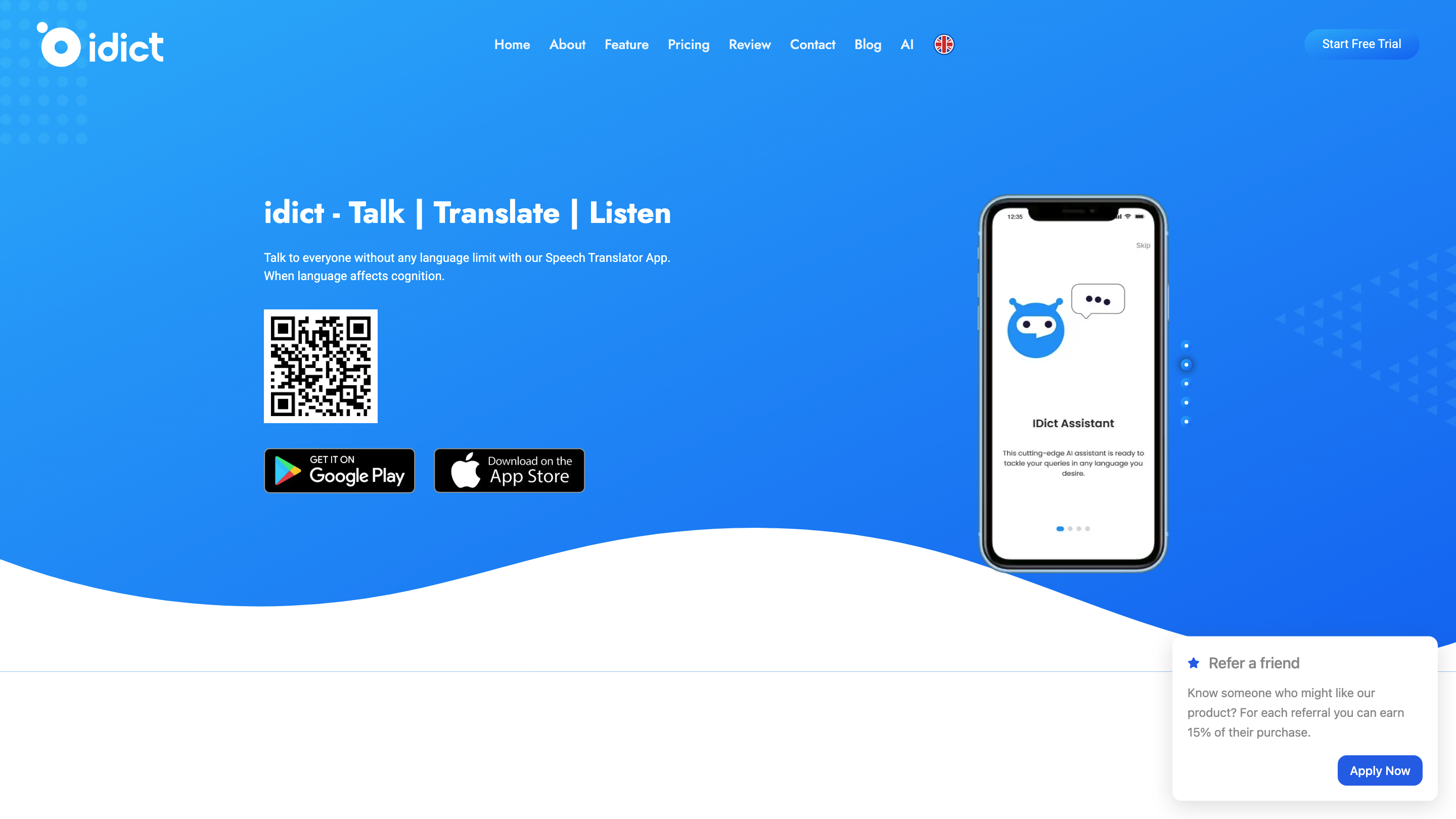 idict | Voice Cloning Translation App