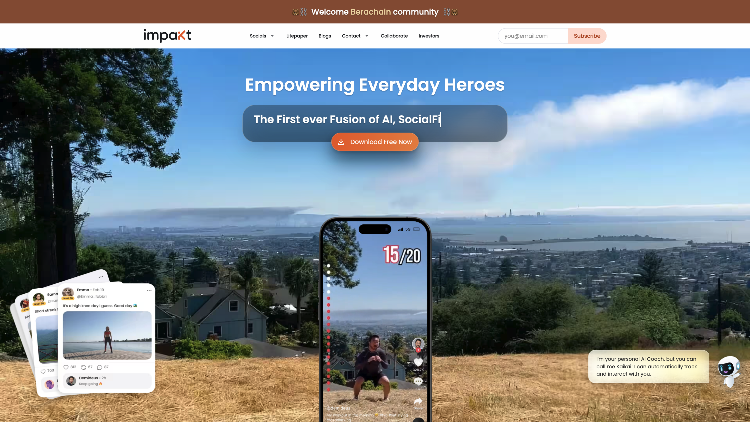 Impakt: AI Coach & Socials